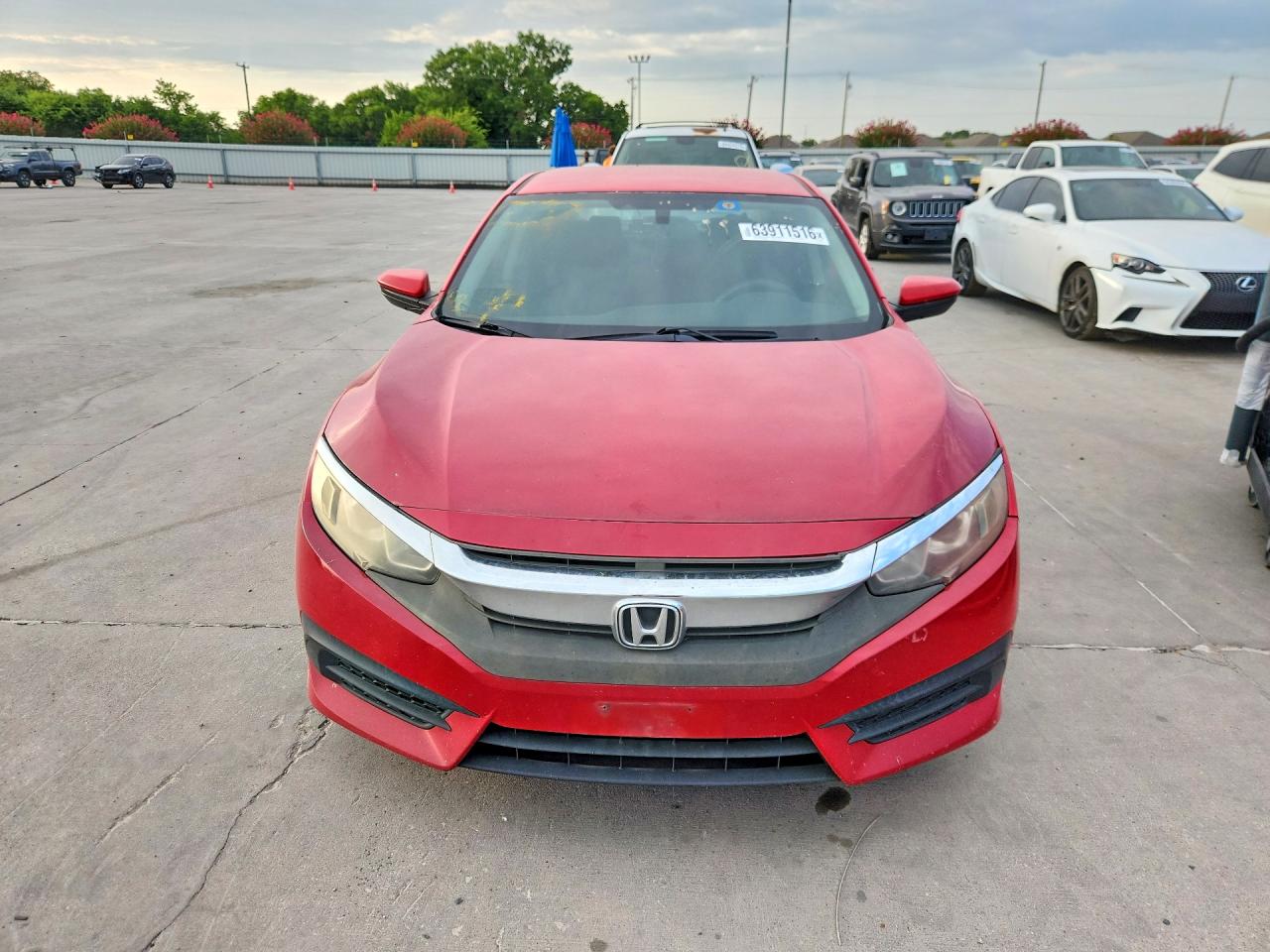 2018 Honda Civic Lx Red vin: 2HGFC2F54JH569951