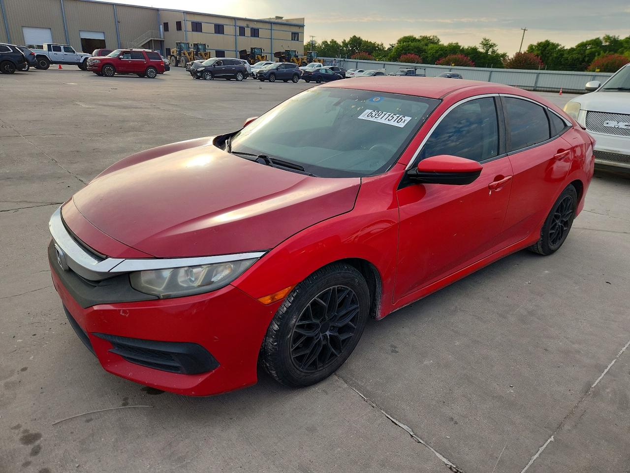 2018 Honda Civic Lx Red vin: 2HGFC2F54JH569951