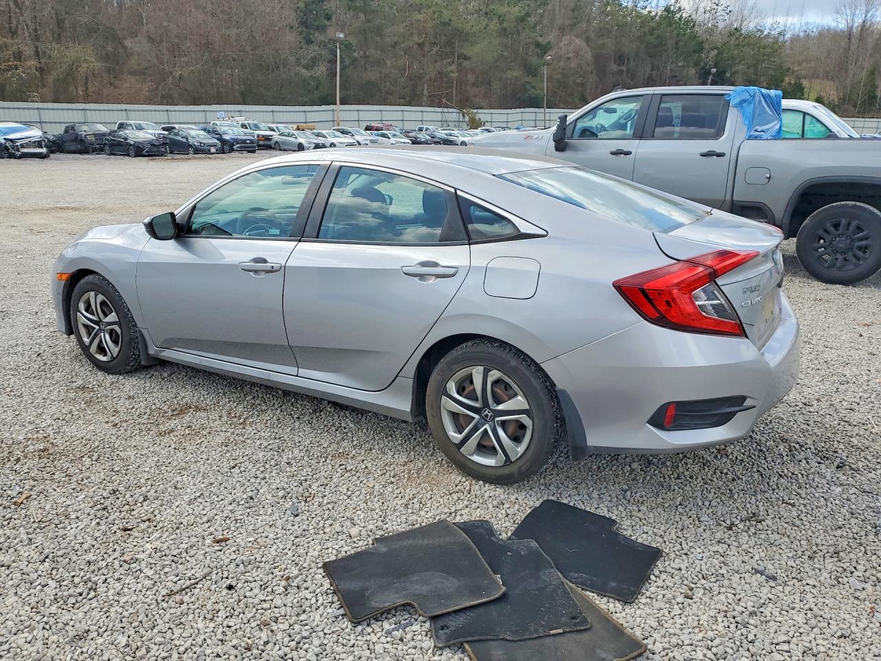 2018 Honda Civic Lx Silver vin: 2HGFC2F54JH577077