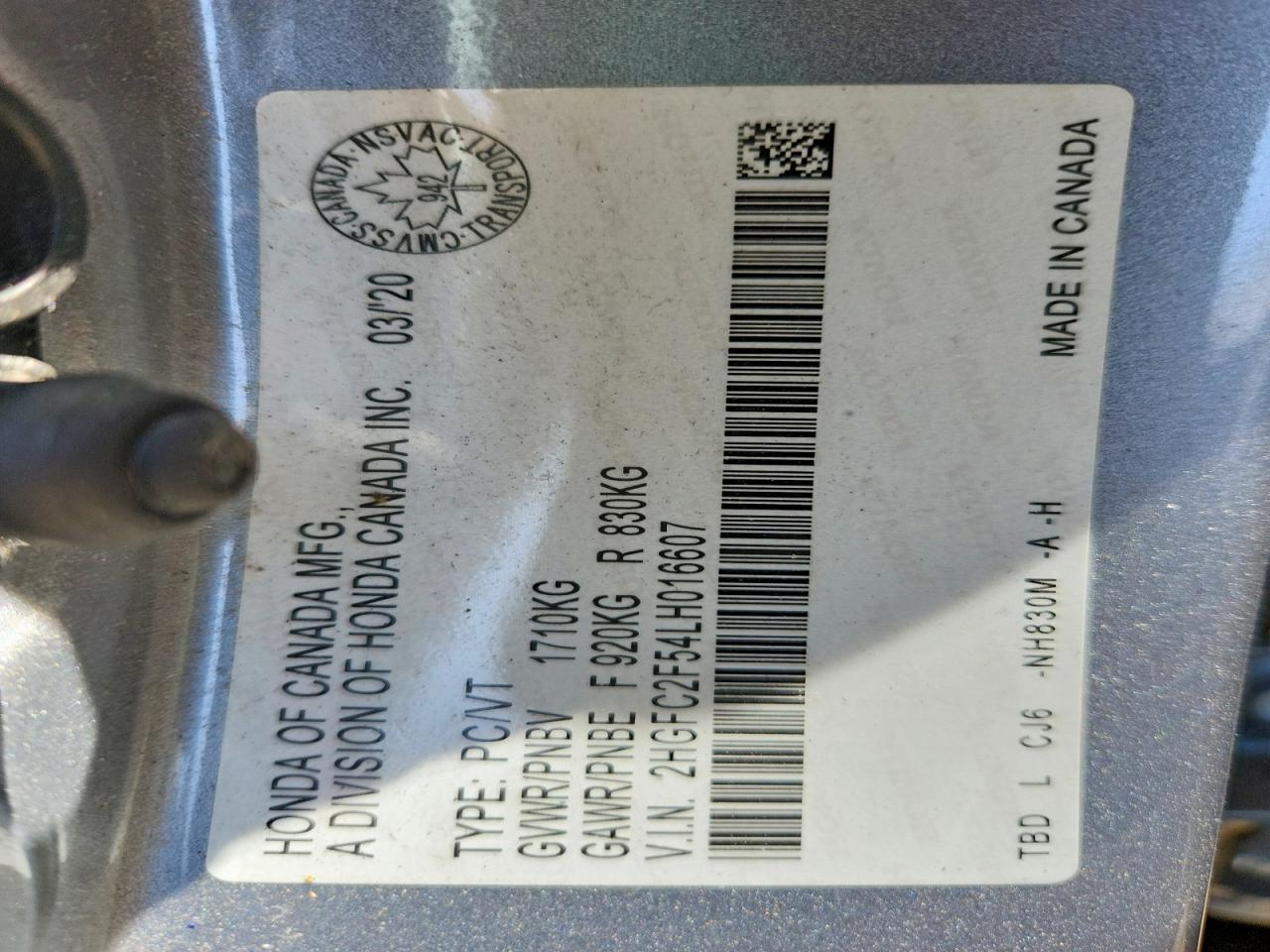 2020 Honda Civic Lx Silver vin: 2HGFC2F54LH016607