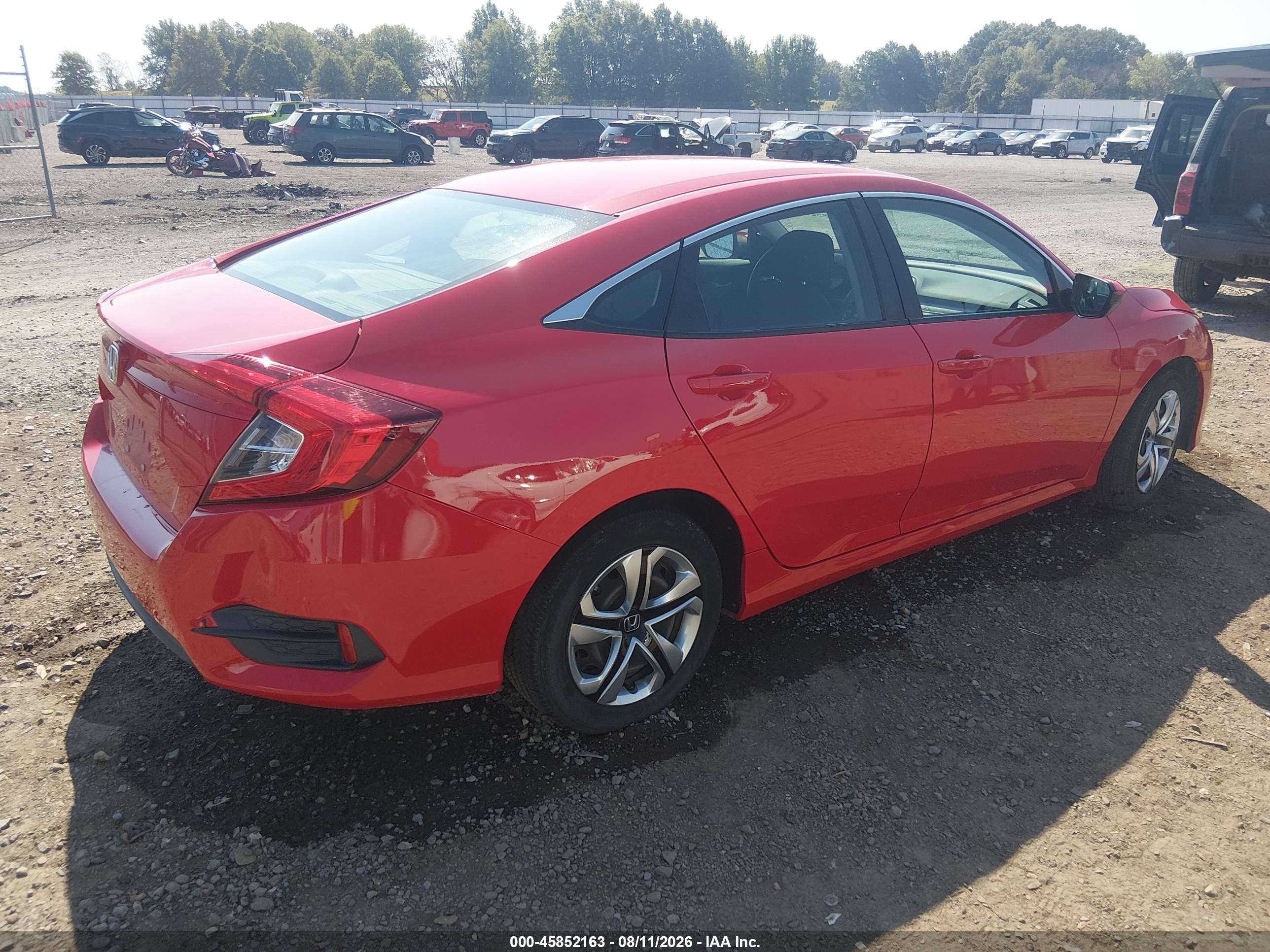 2016 Honda Civic Lx Red vin: 2HGFC2F55GH576285