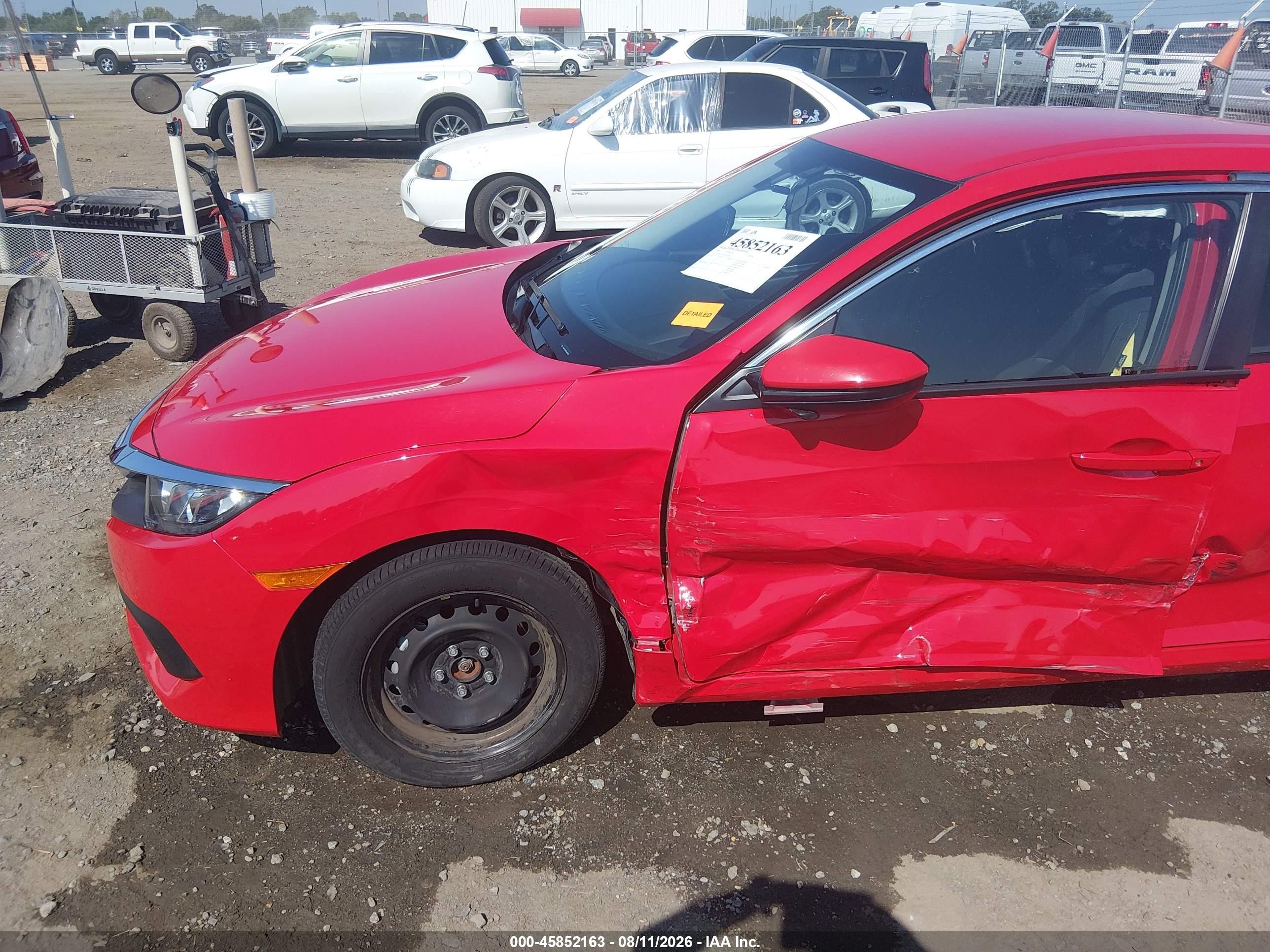 2016 Honda Civic Lx Red vin: 2HGFC2F55GH576285