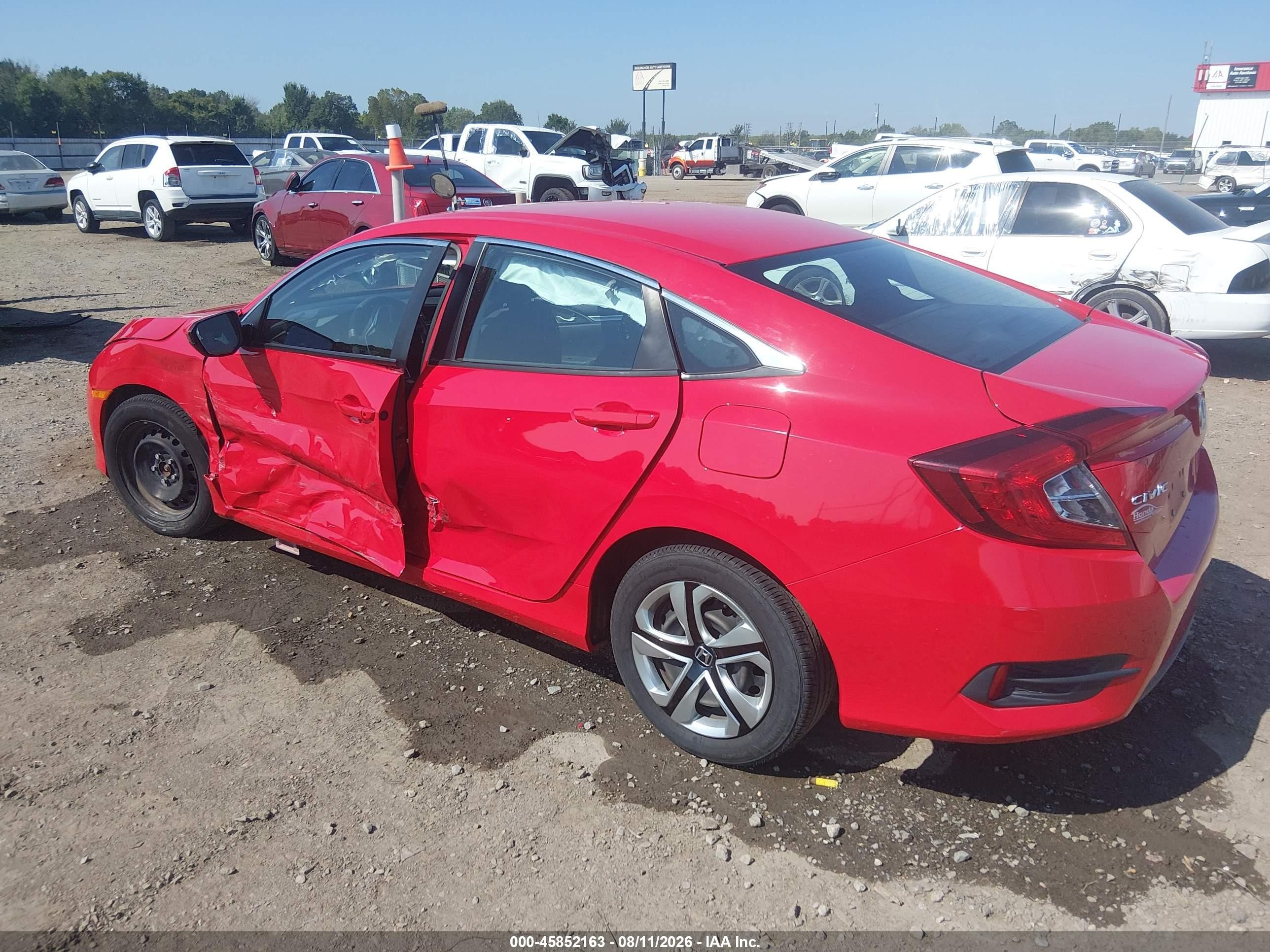2016 Honda Civic Lx Red vin: 2HGFC2F55GH576285