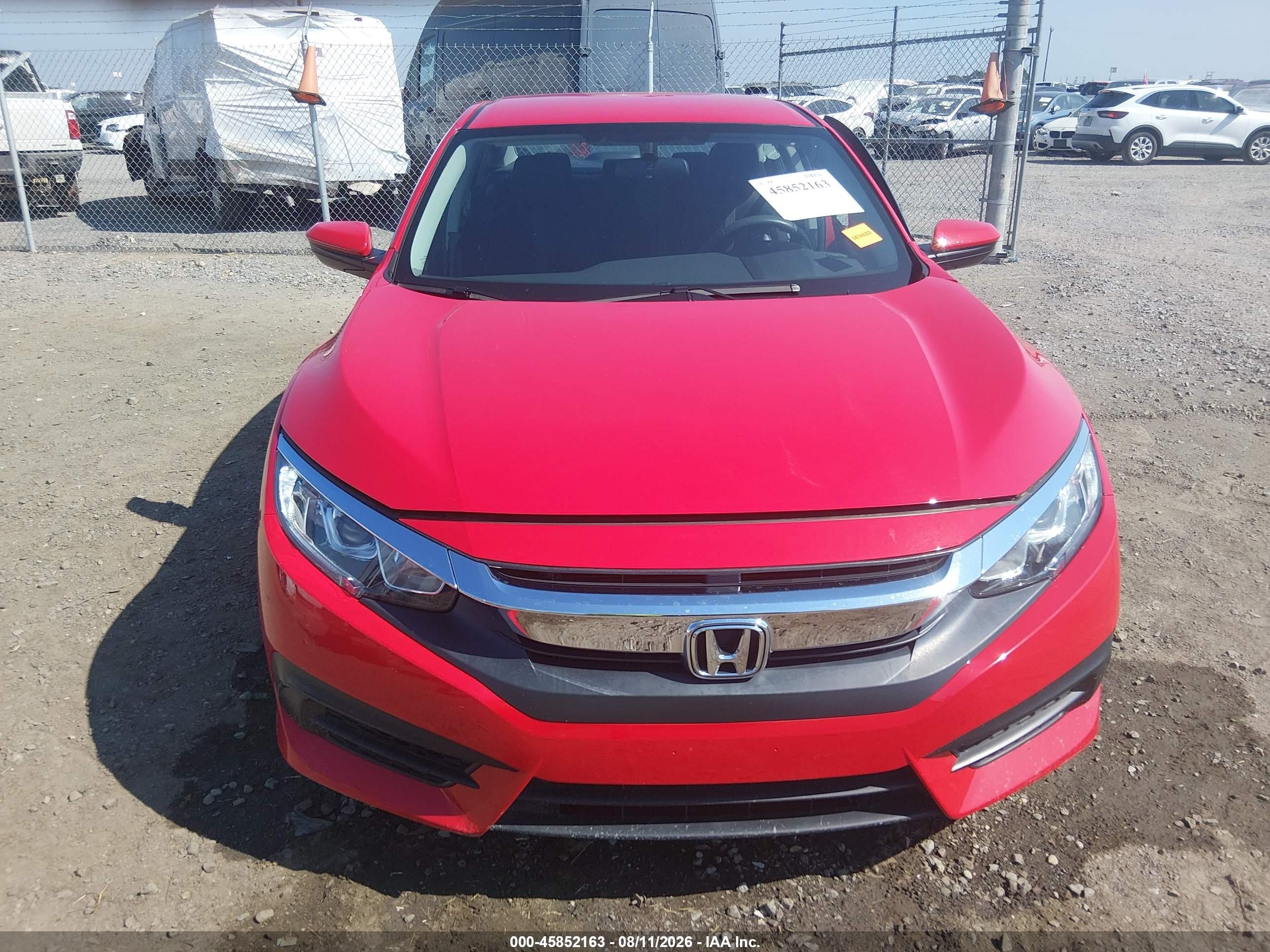 2016 Honda Civic Lx Red vin: 2HGFC2F55GH576285