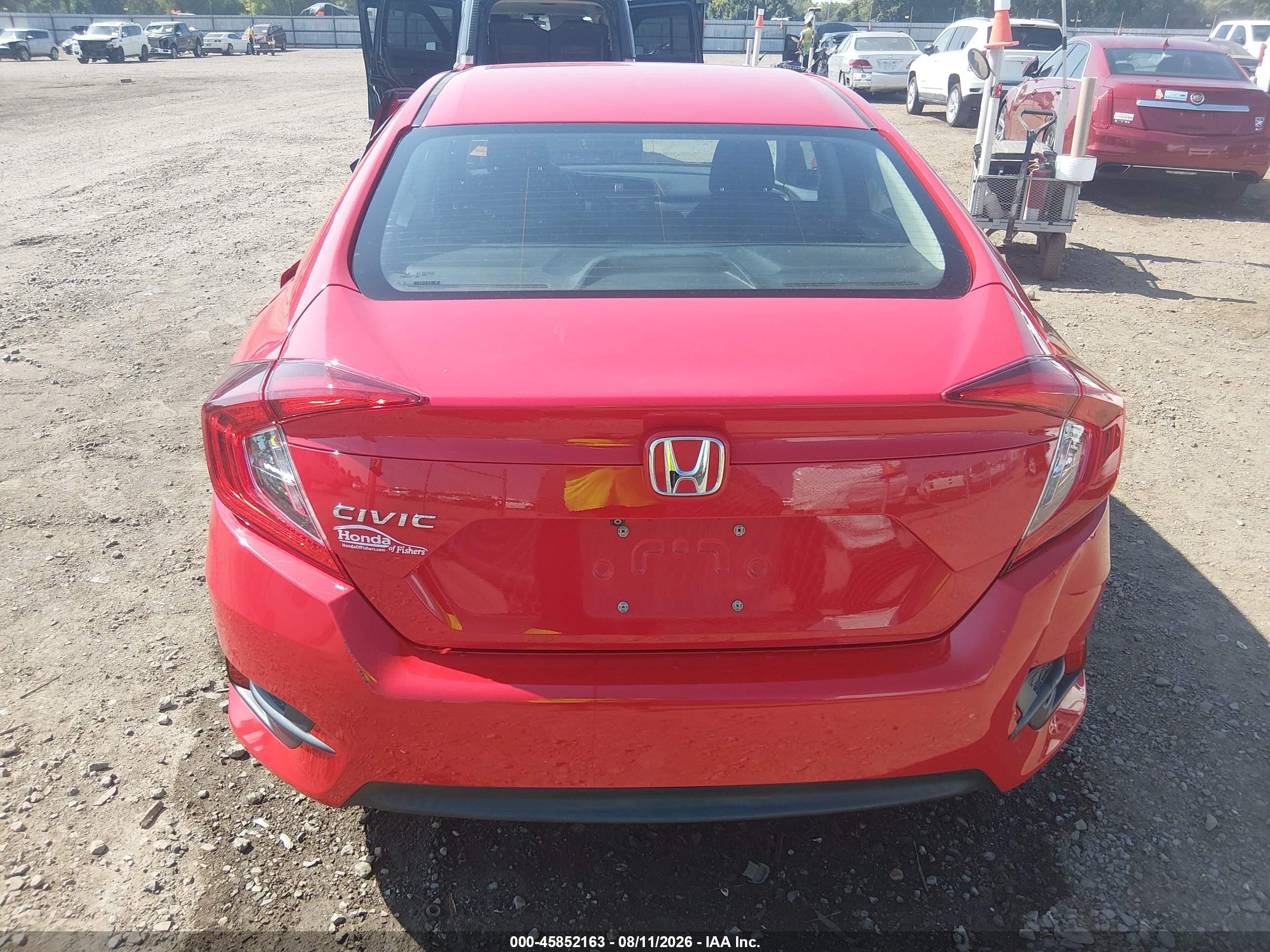 2016 Honda Civic Lx Red vin: 2HGFC2F55GH576285