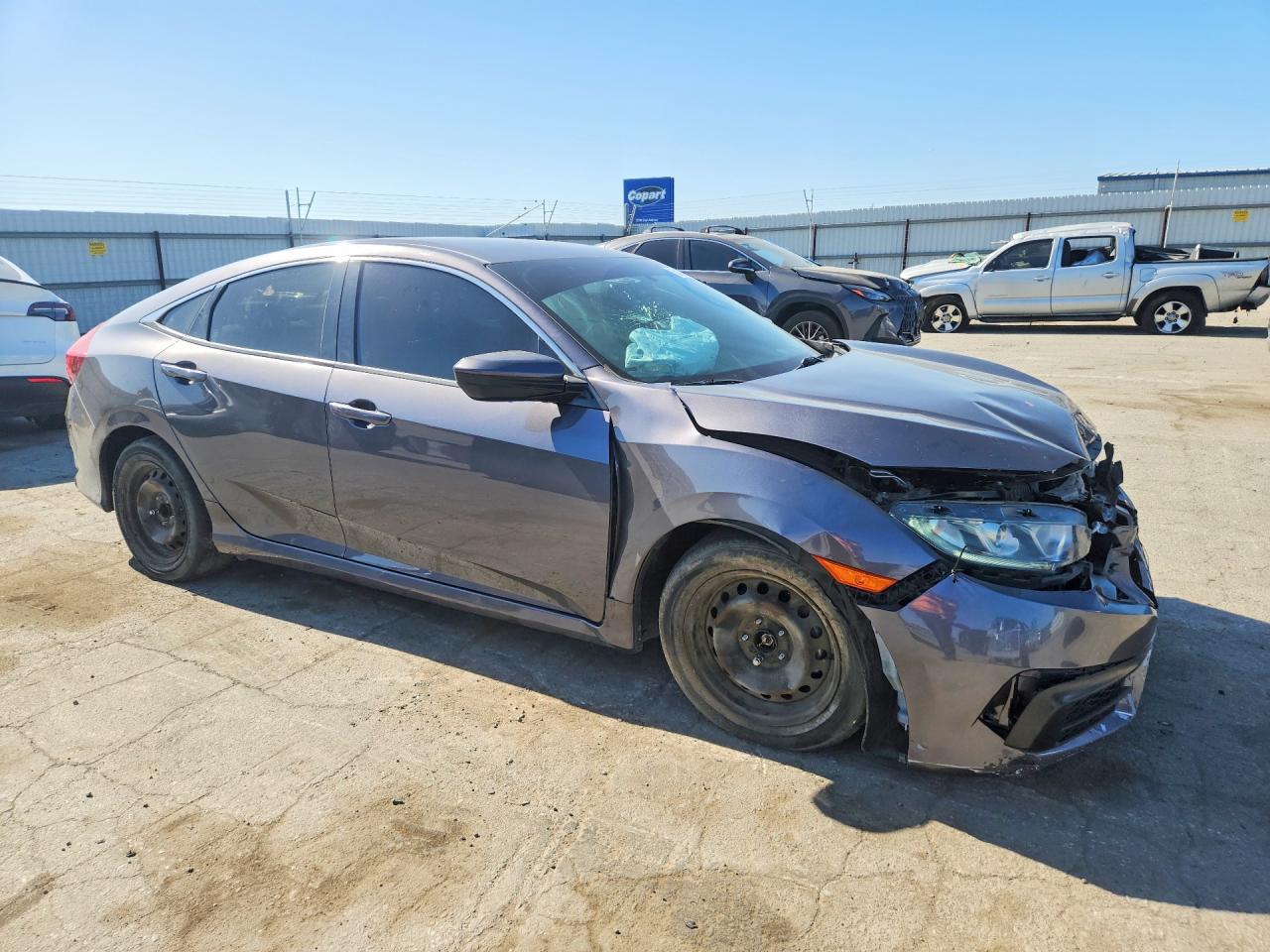 2018 Honda Civic Lx Gray vin: 2HGFC2F55JH528793