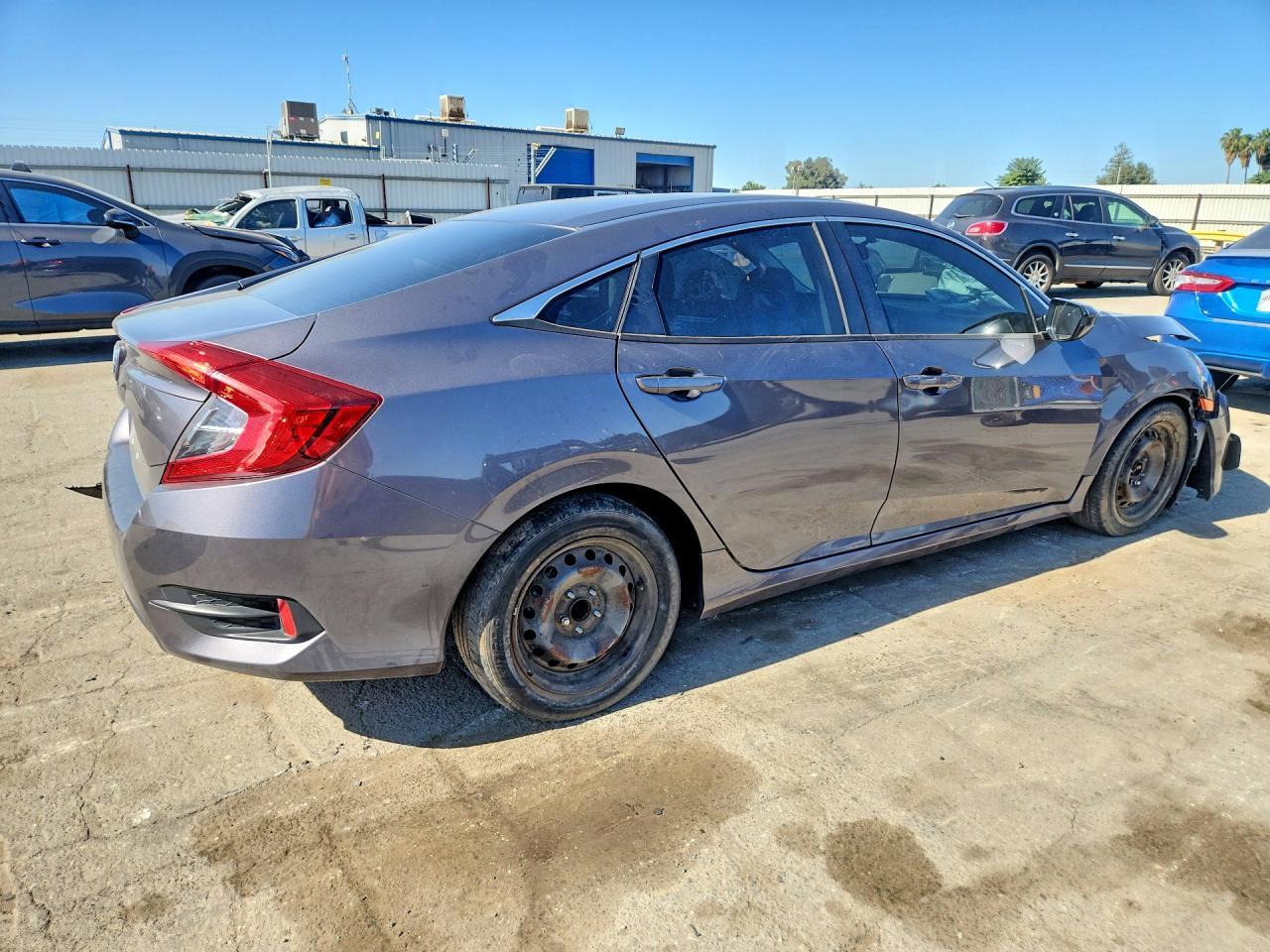 2018 Honda Civic Lx Gray vin: 2HGFC2F55JH528793