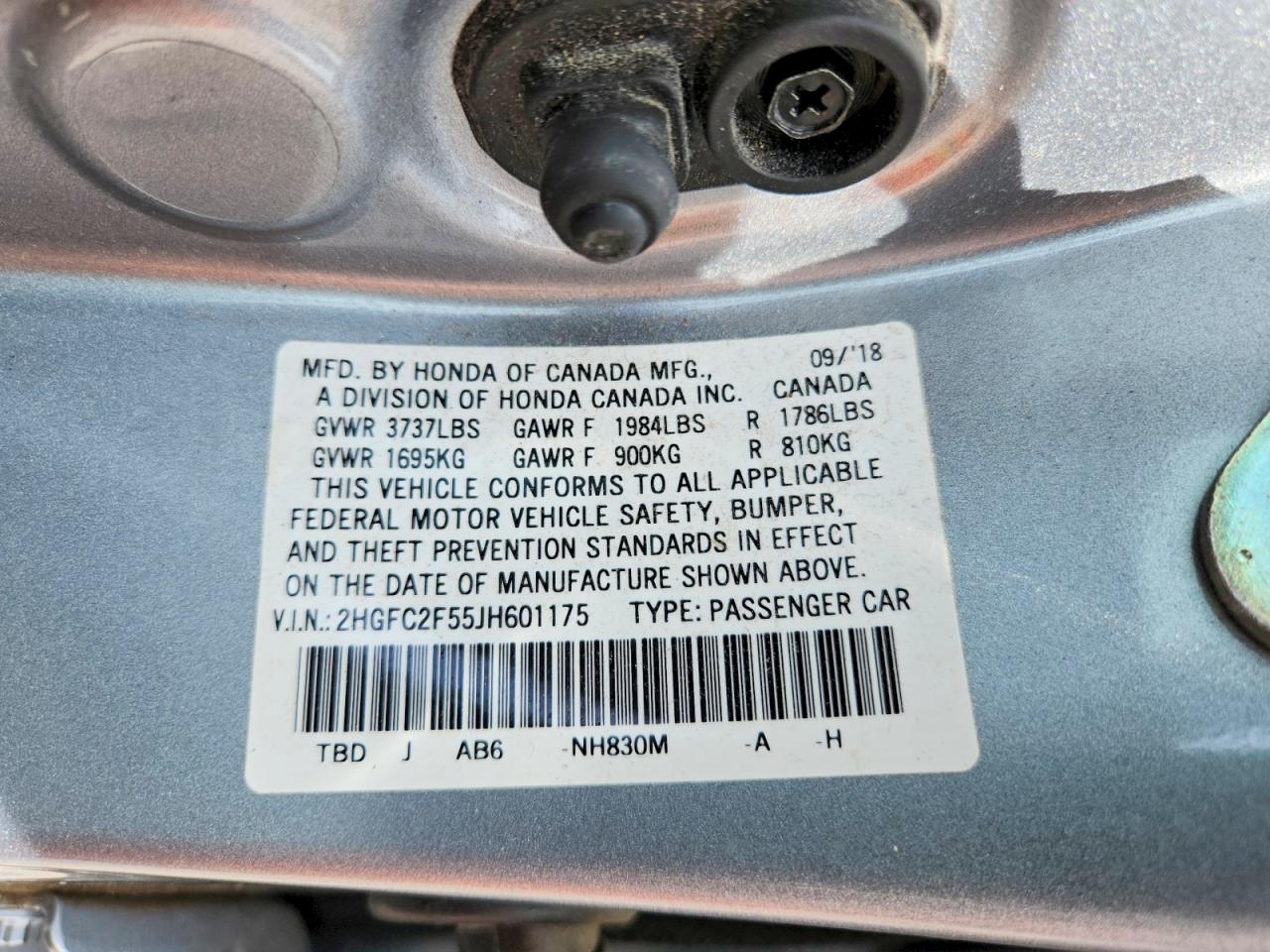 2018 Honda Civic Lx Silver vin: 2HGFC2F55JH601175
