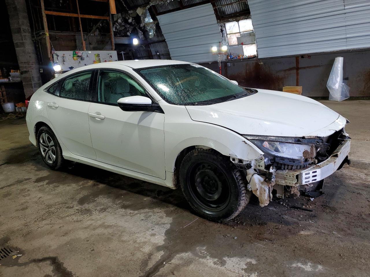 2017 Honda Civic Lx White vin: 2HGFC2F56HH514993