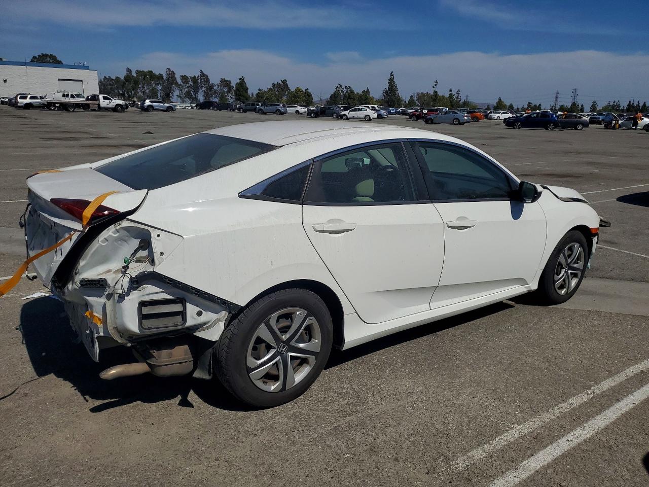 2017 Honda Civic Lx White vin: 2HGFC2F56HH535486