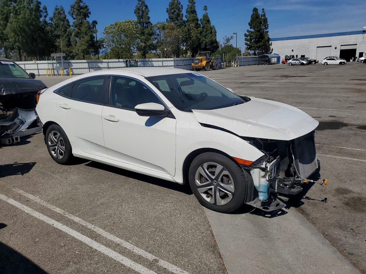 2017 Honda Civic Lx White vin: 2HGFC2F56HH535486