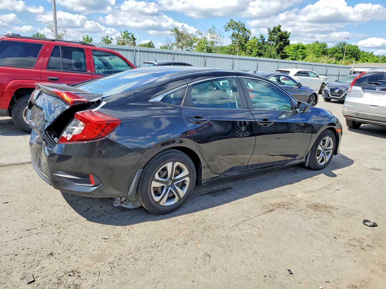 2018 Honda Civic Lx Black vin: 2HGFC2F56JH610502