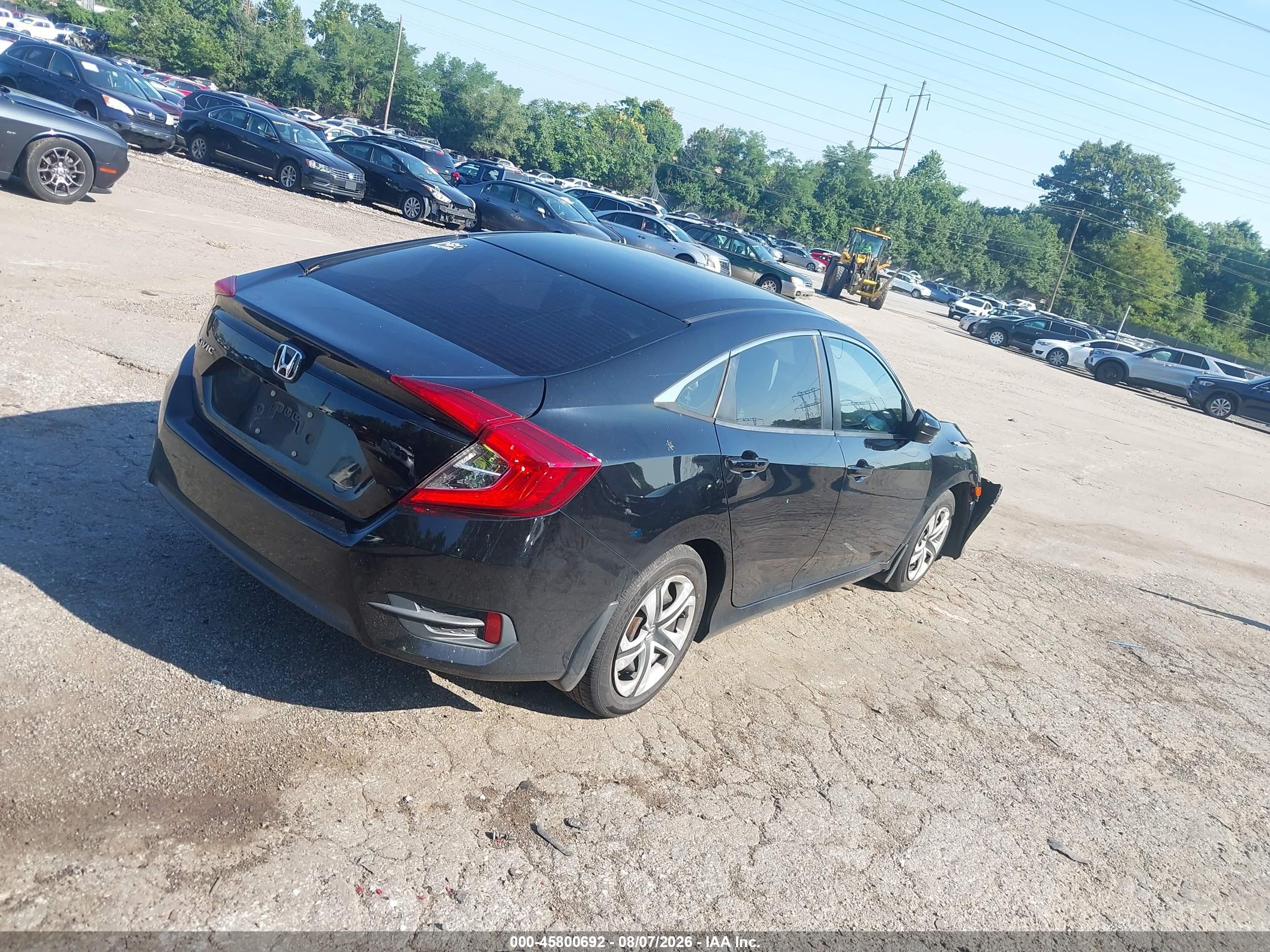 2016 Honda Civic Lx Black vin: 2HGFC2F57GH509204