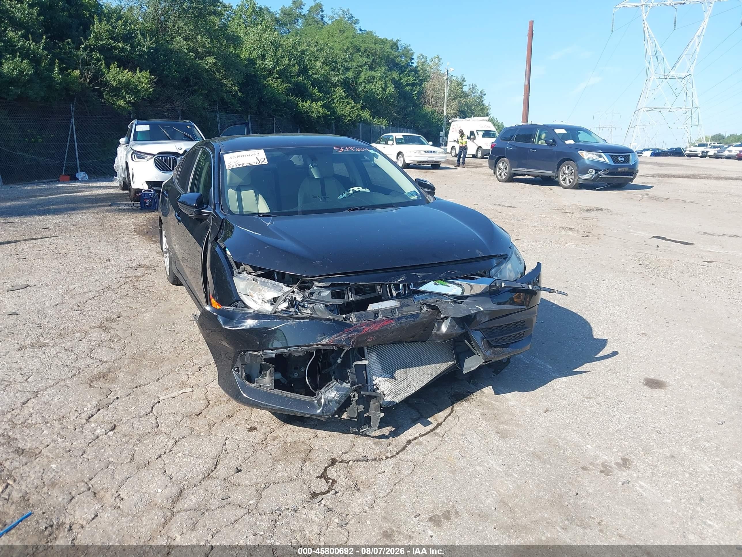 2016 Honda Civic Lx Black vin: 2HGFC2F57GH509204