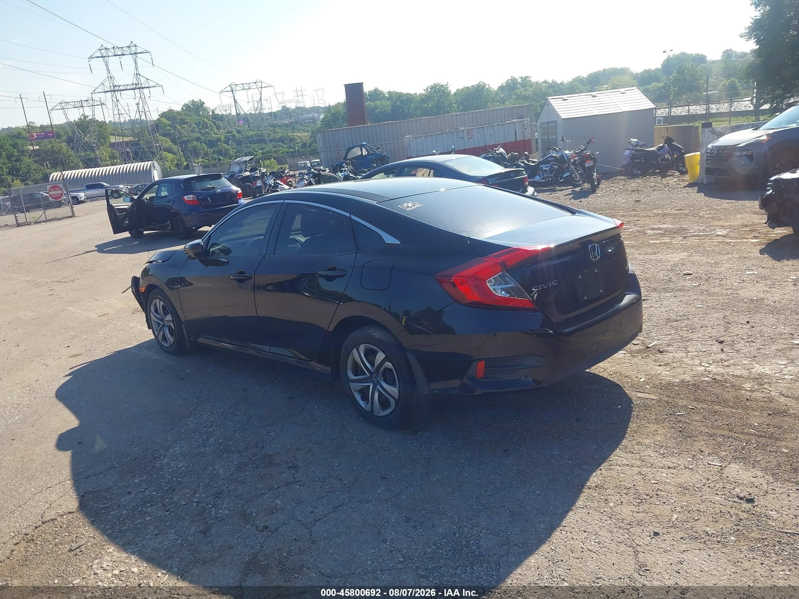 2016 Honda Civic Lx Black vin: 2HGFC2F57GH509204