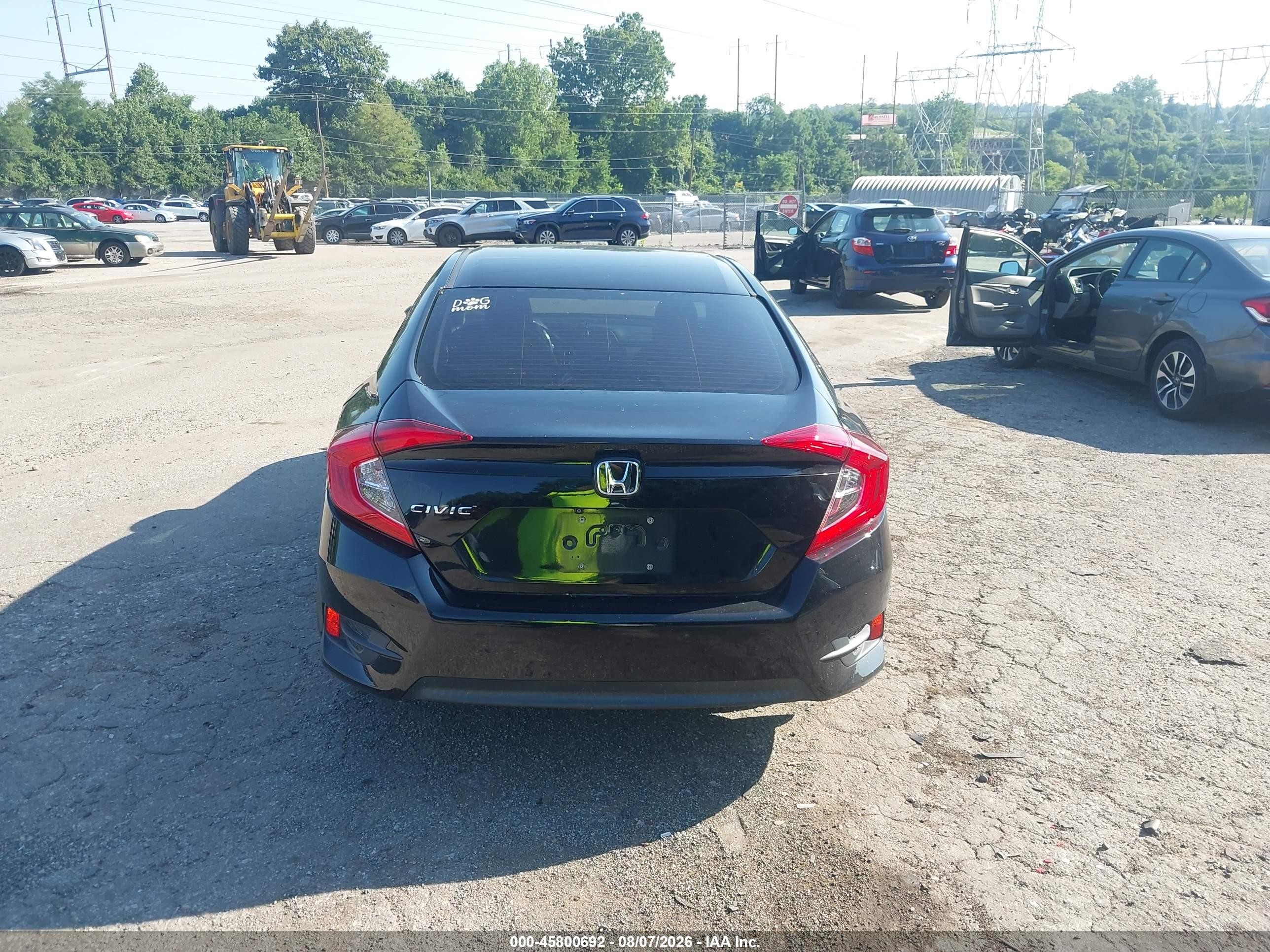 2016 Honda Civic Lx Black vin: 2HGFC2F57GH509204