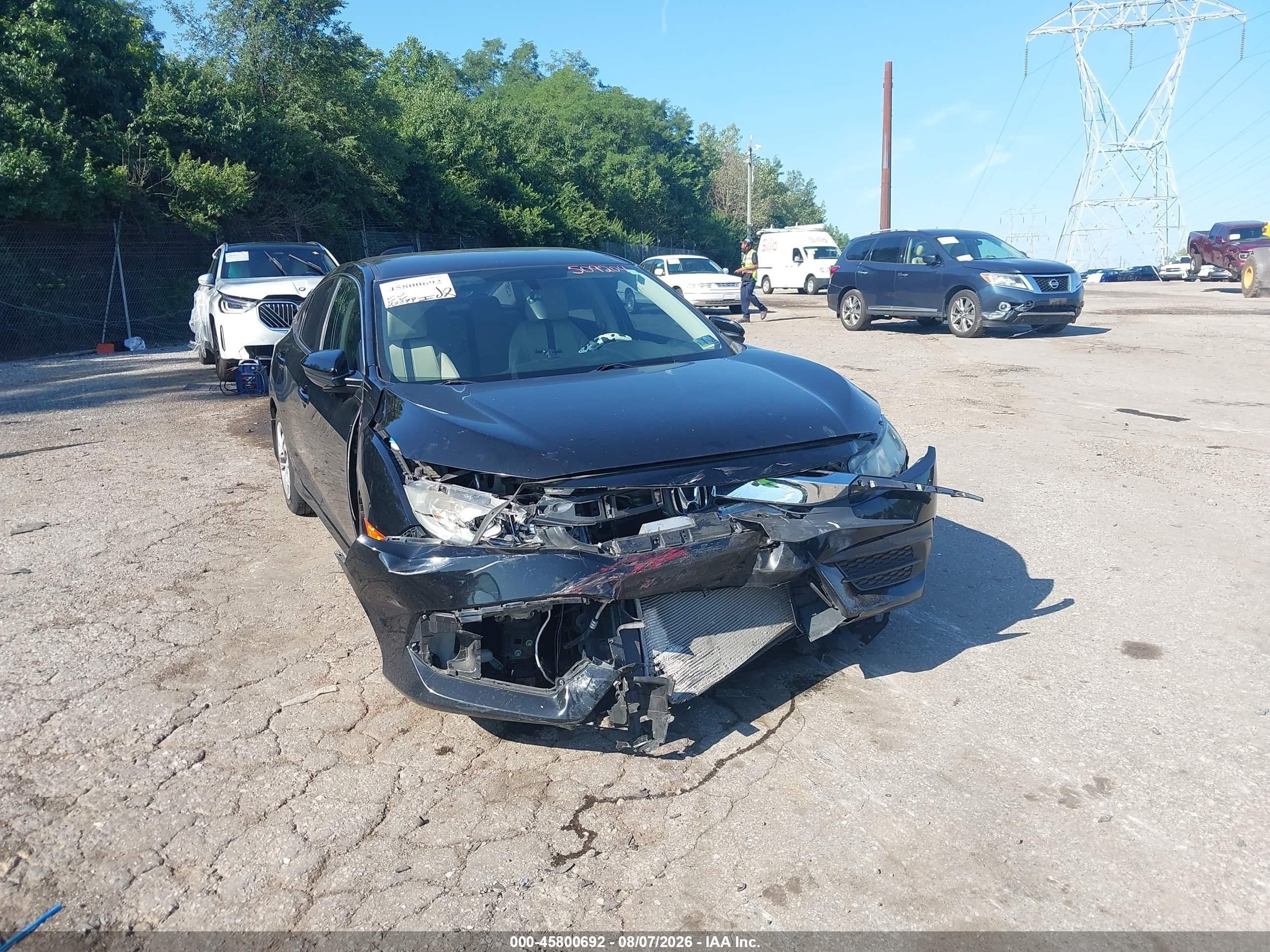 2016 Honda Civic Lx Black vin: 2HGFC2F57GH509204