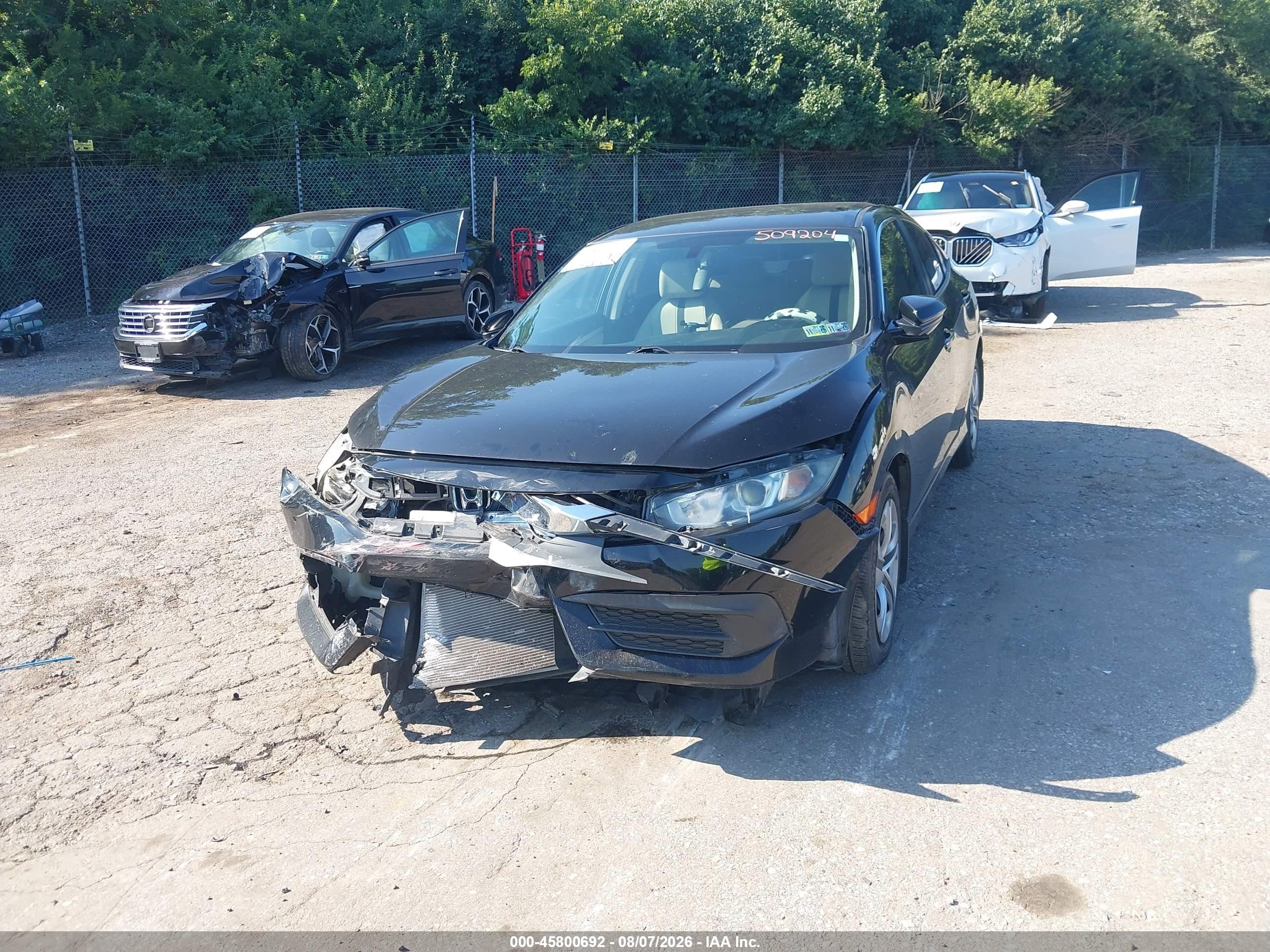 2016 Honda Civic Lx Black vin: 2HGFC2F57GH509204