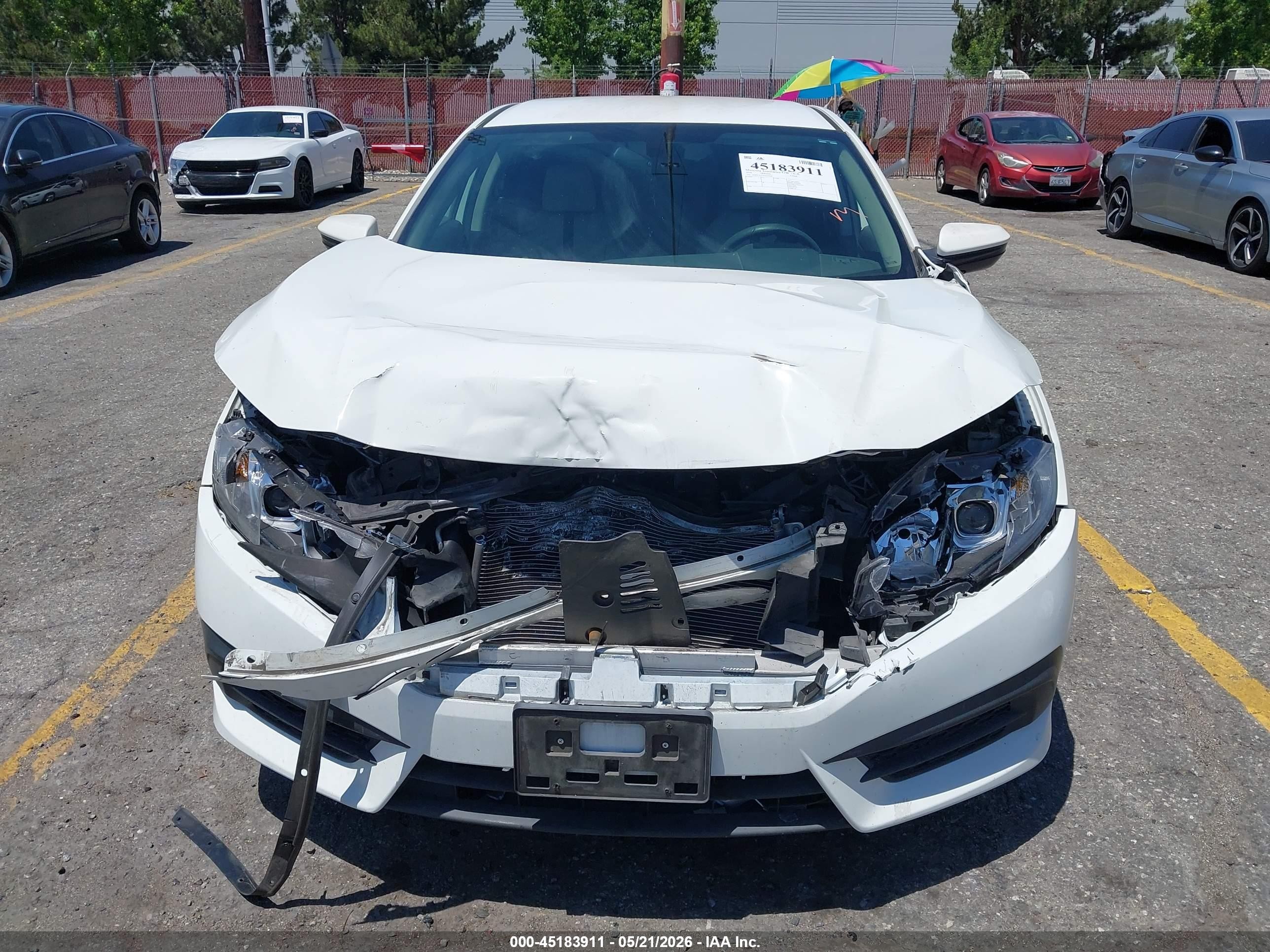 2016 Honda Civic Lx White vin: 2HGFC2F57GH547838