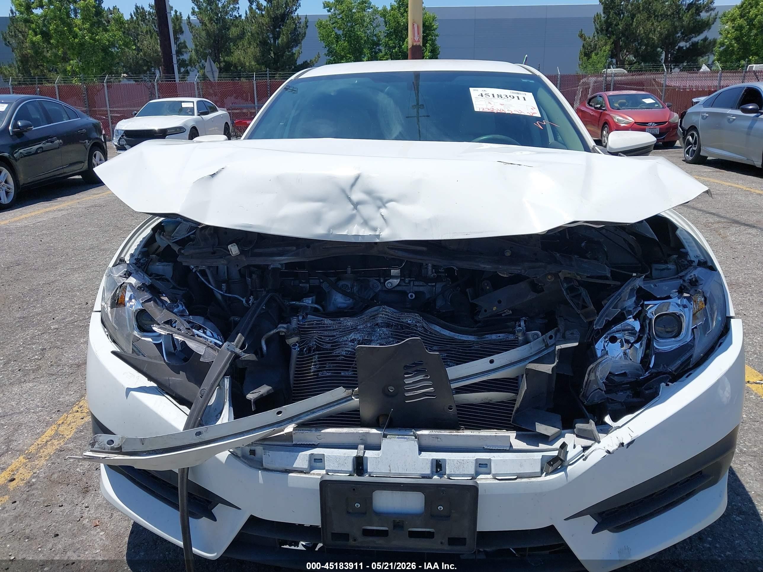 2016 Honda Civic Lx White vin: 2HGFC2F57GH547838