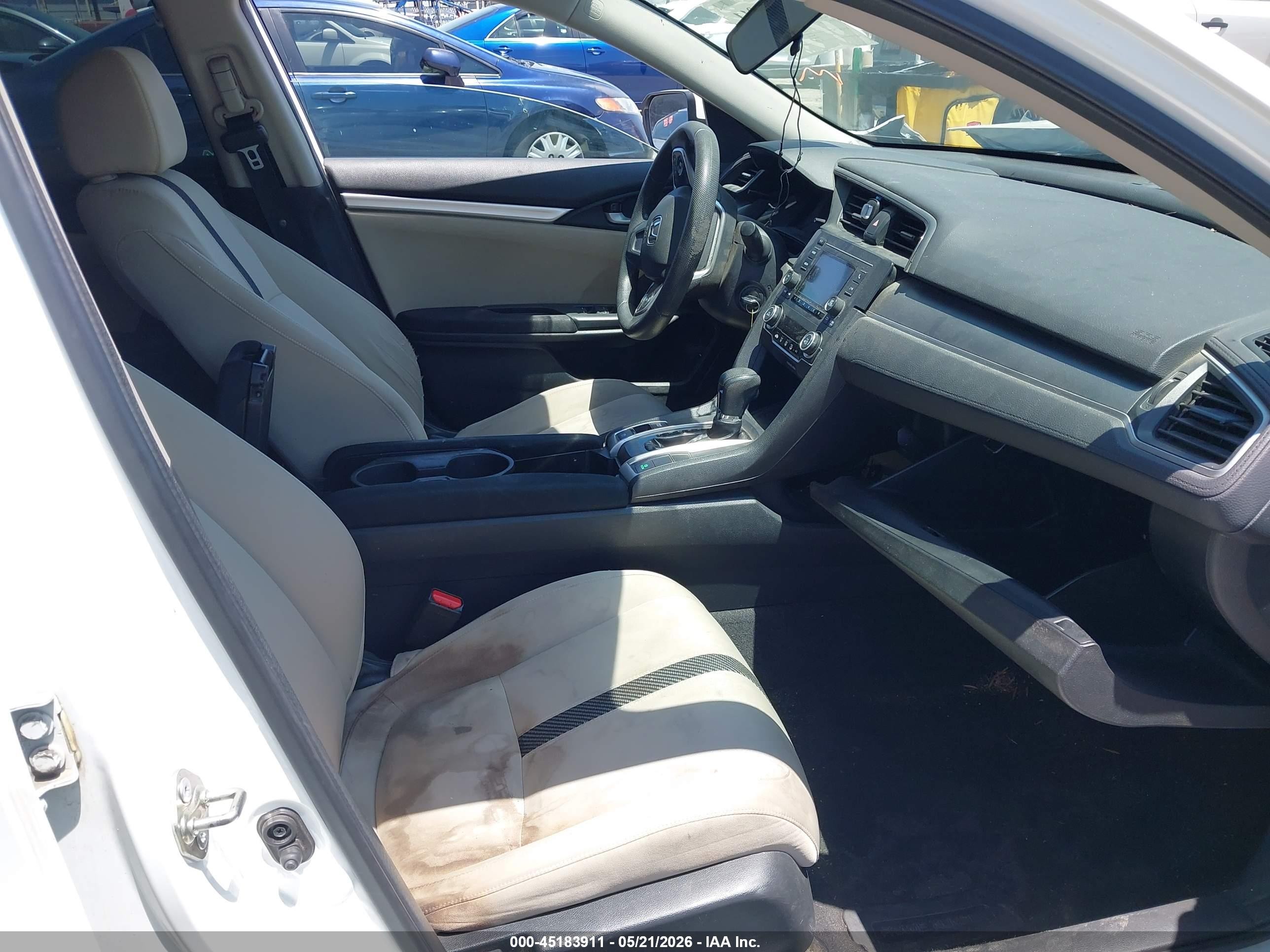 2016 Honda Civic Lx White vin: 2HGFC2F57GH547838