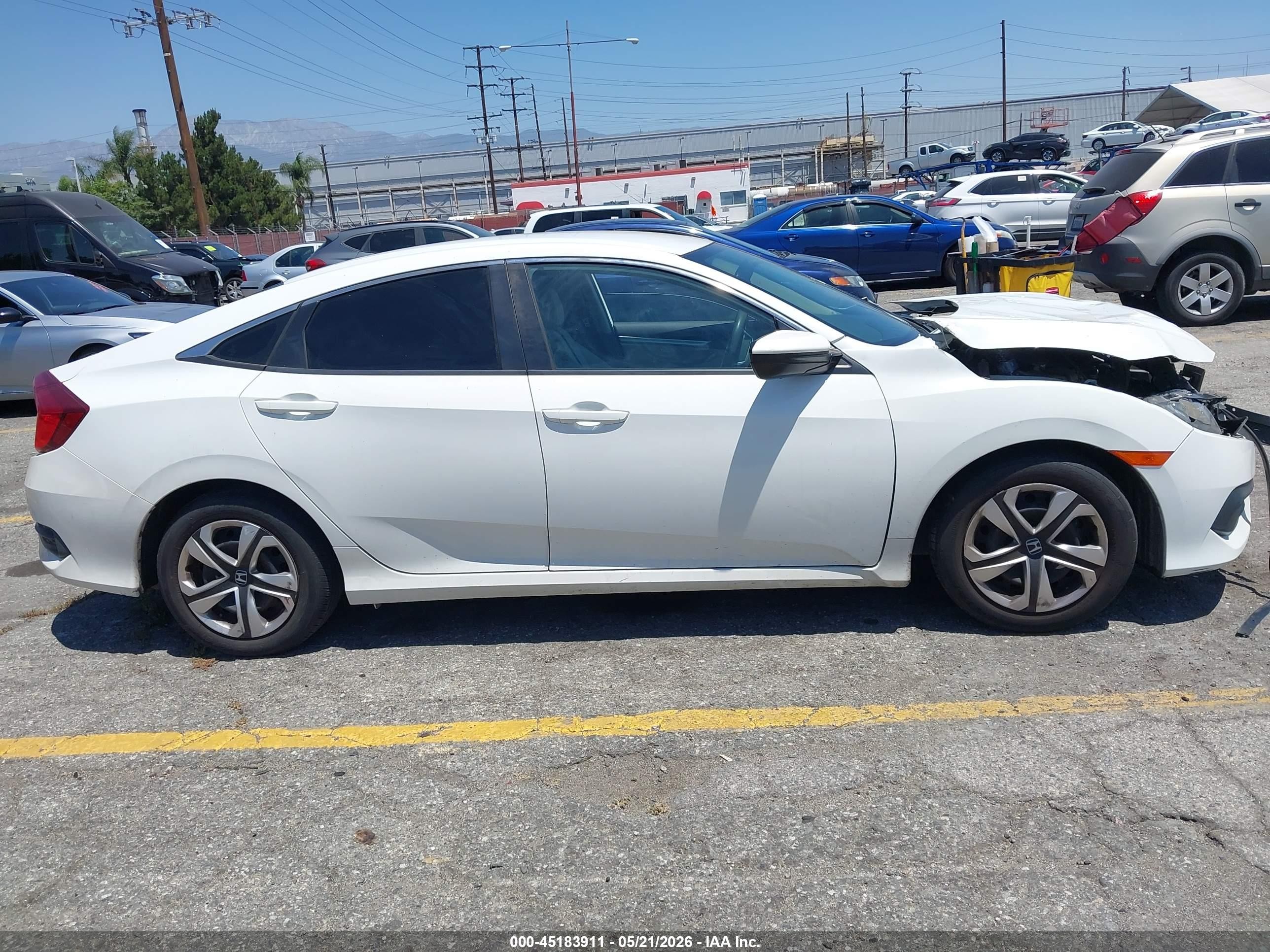 2016 Honda Civic Lx White vin: 2HGFC2F57GH547838