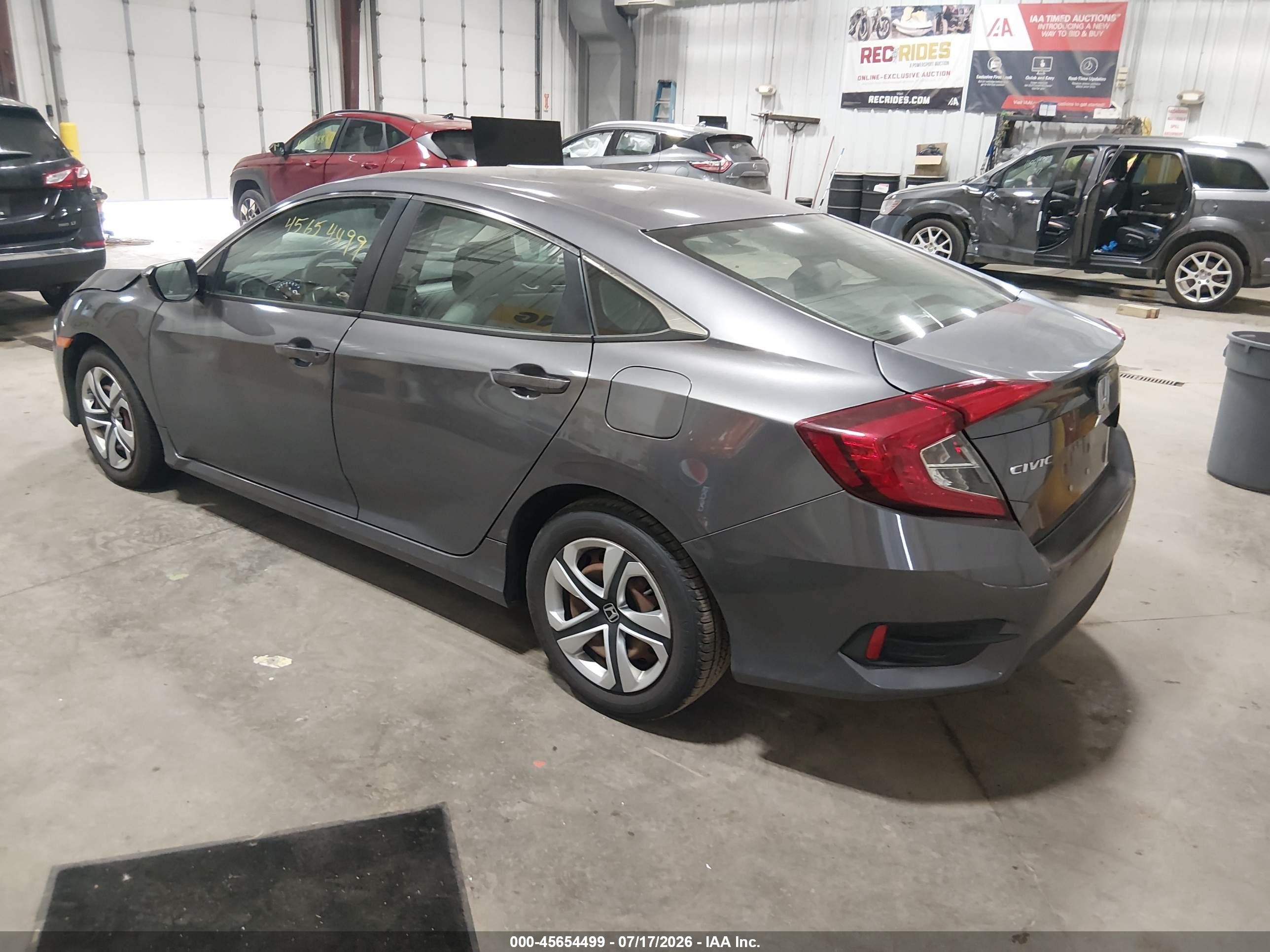 2018 Honda Civic Lx Black vin: 2HGFC2F57JH504348