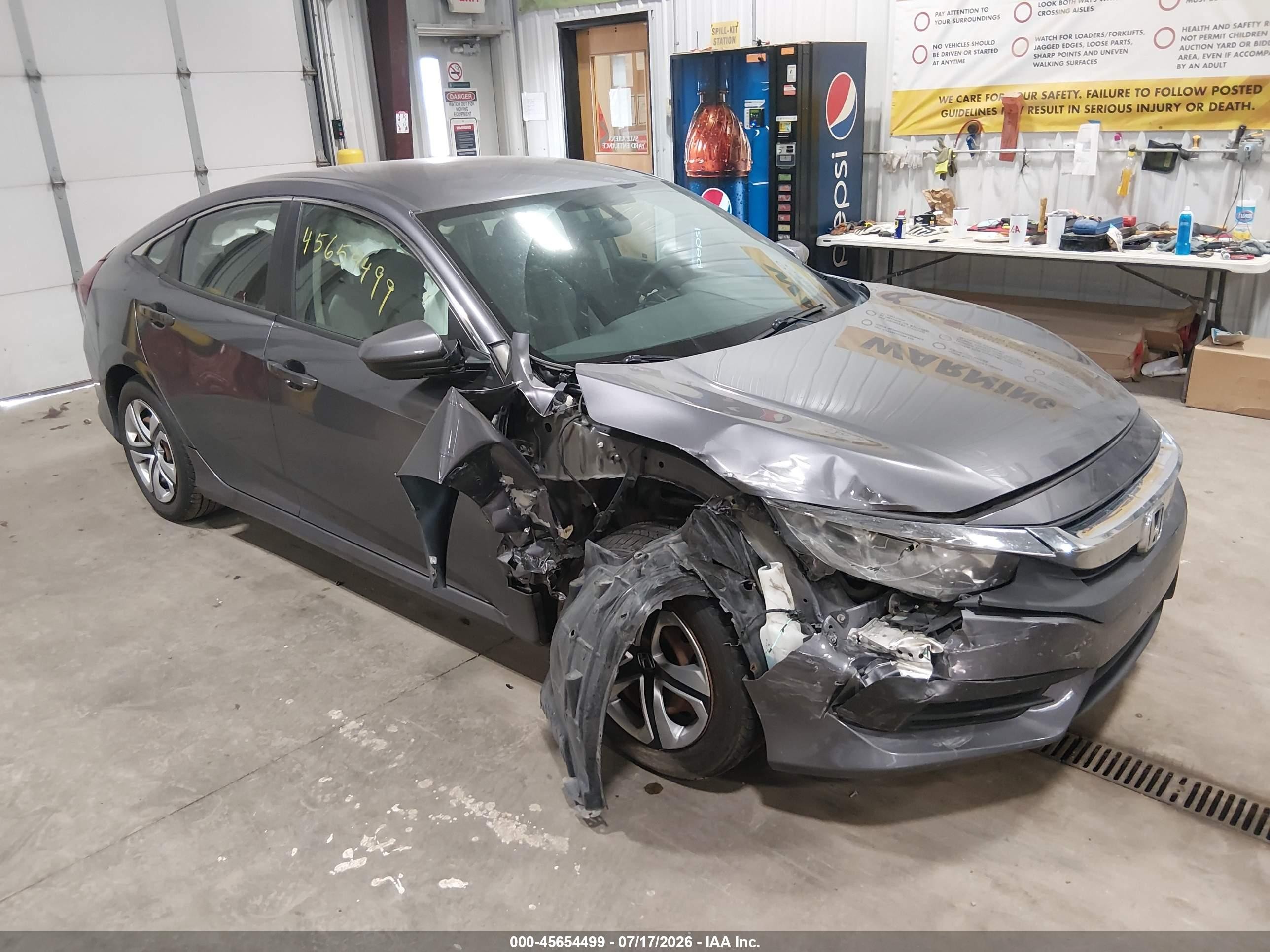 2018 Honda Civic Lx Black vin: 2HGFC2F57JH504348