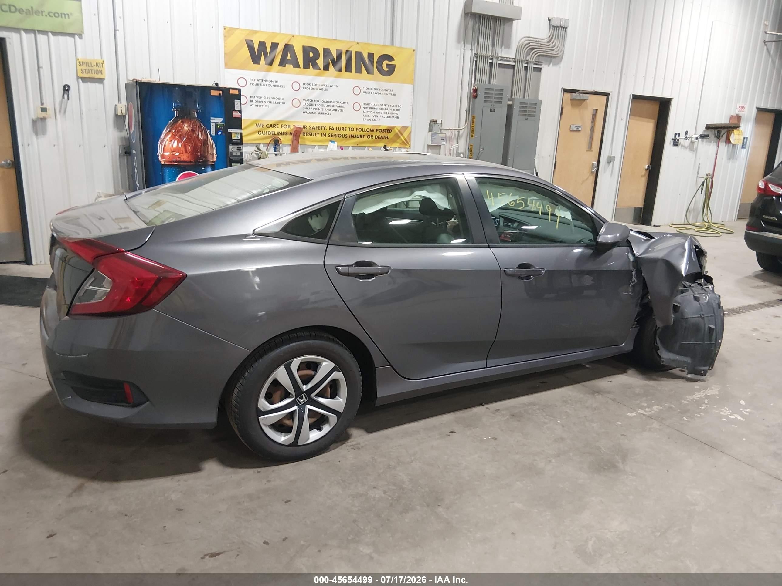 2018 Honda Civic Lx Black vin: 2HGFC2F57JH504348