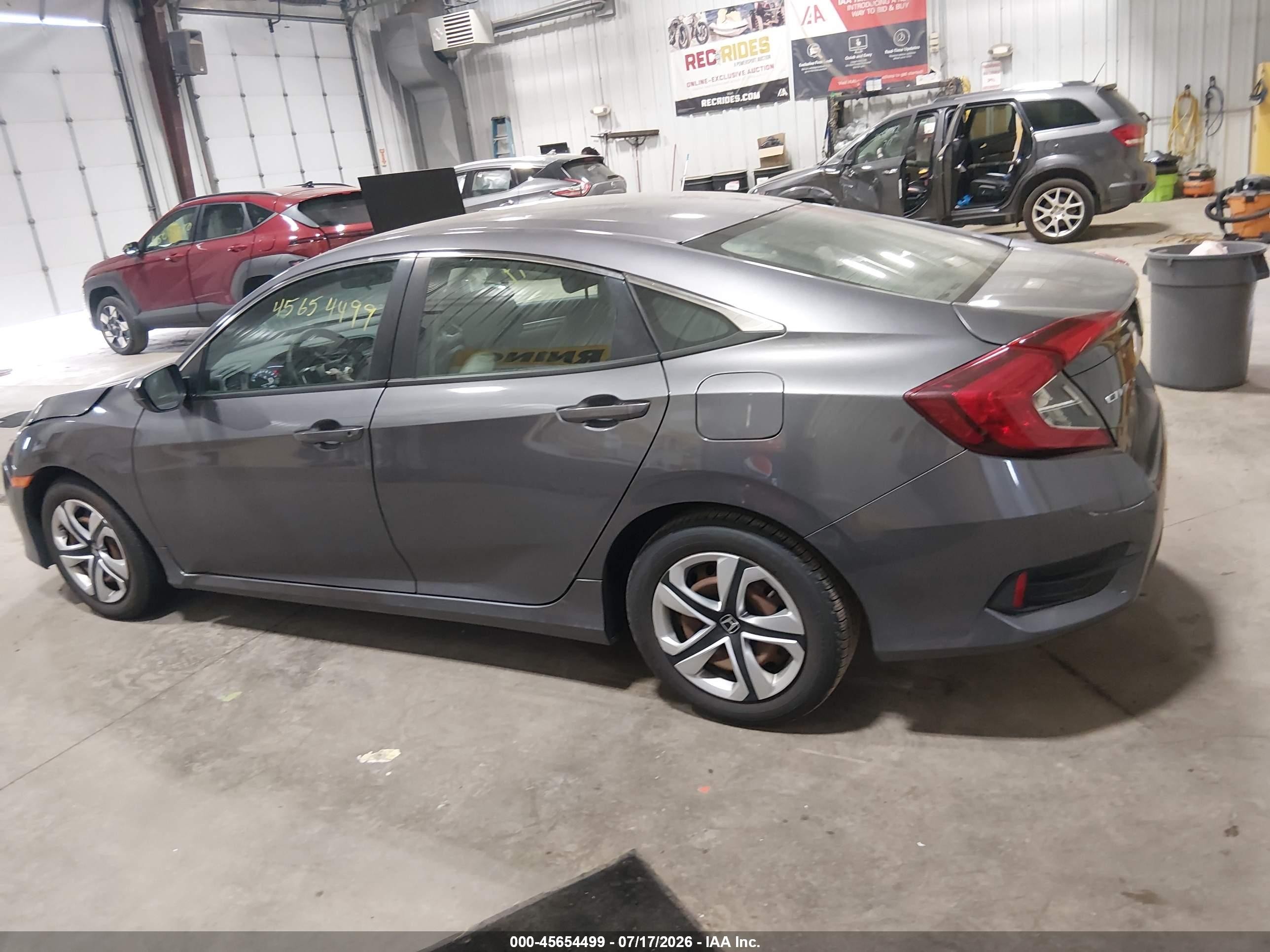 2018 Honda Civic Lx Black vin: 2HGFC2F57JH504348