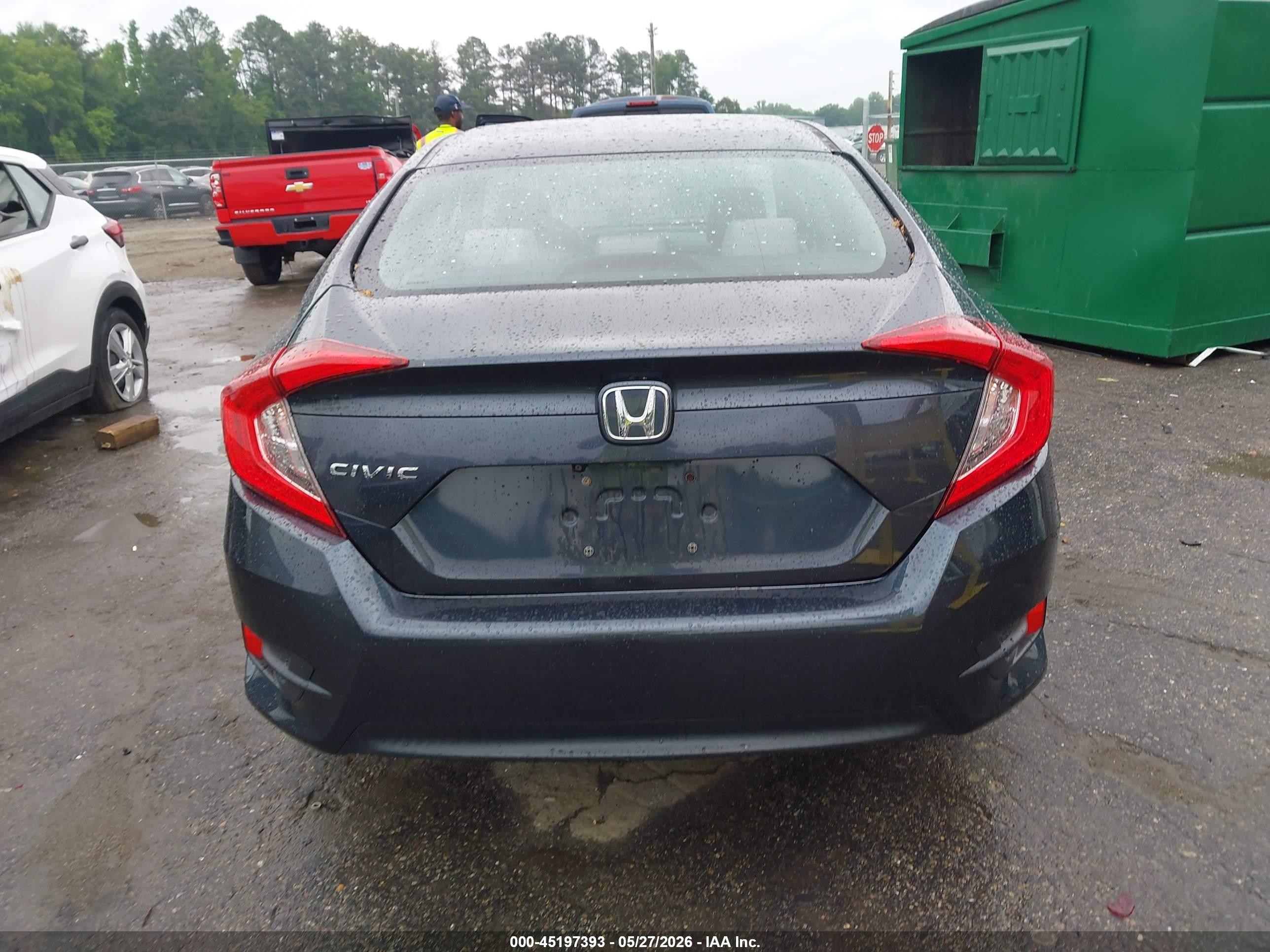 2018 Honda Civic Lx Blue vin: 2HGFC2F57JH511400