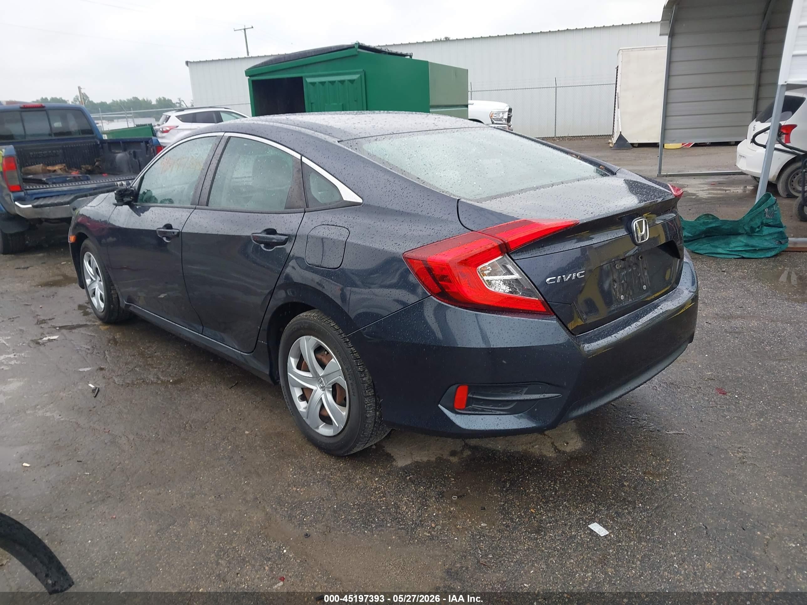 2018 Honda Civic Lx Blue vin: 2HGFC2F57JH511400