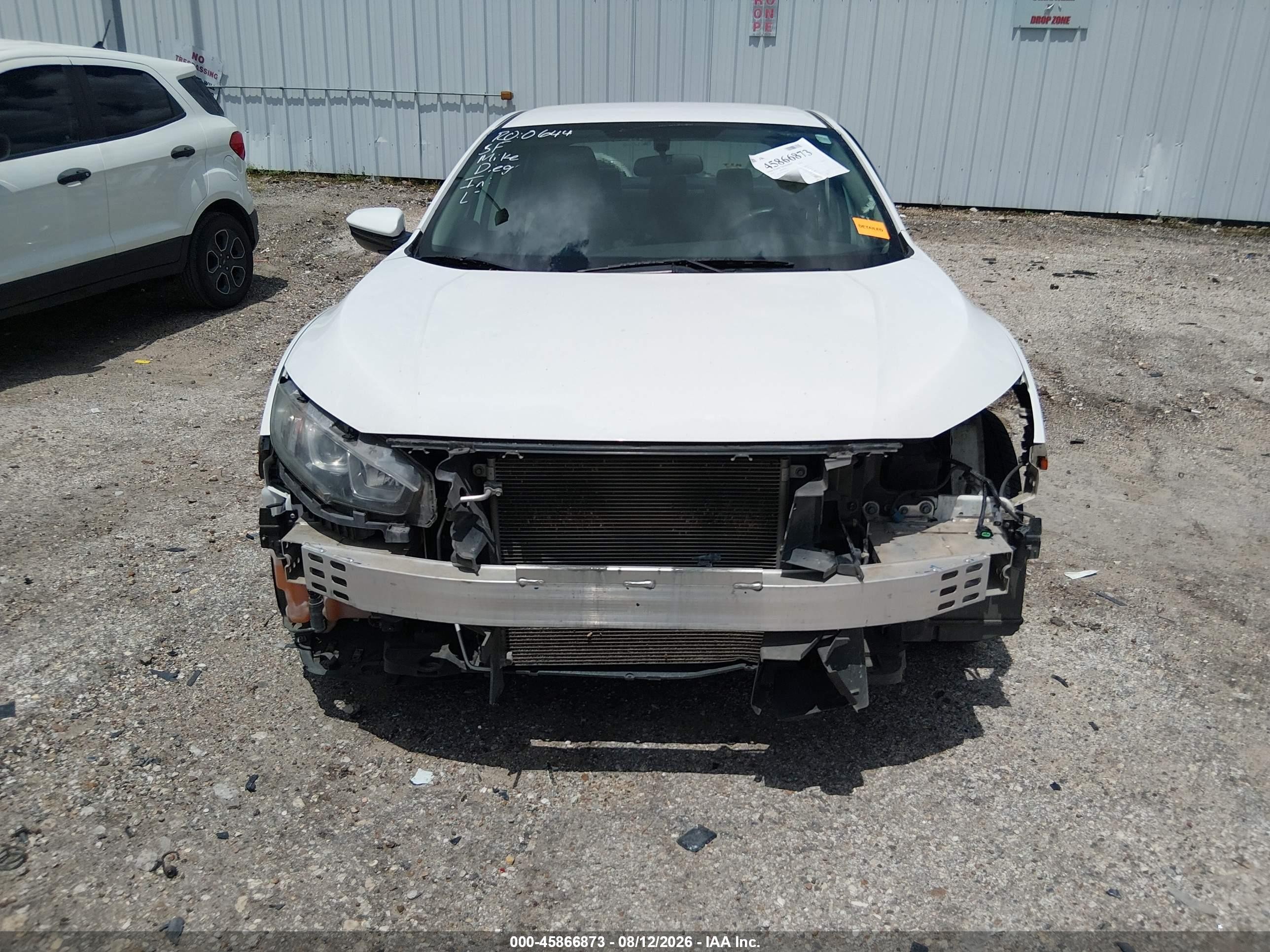 2018 Honda Civic Lx White vin: 2HGFC2F57JH601663