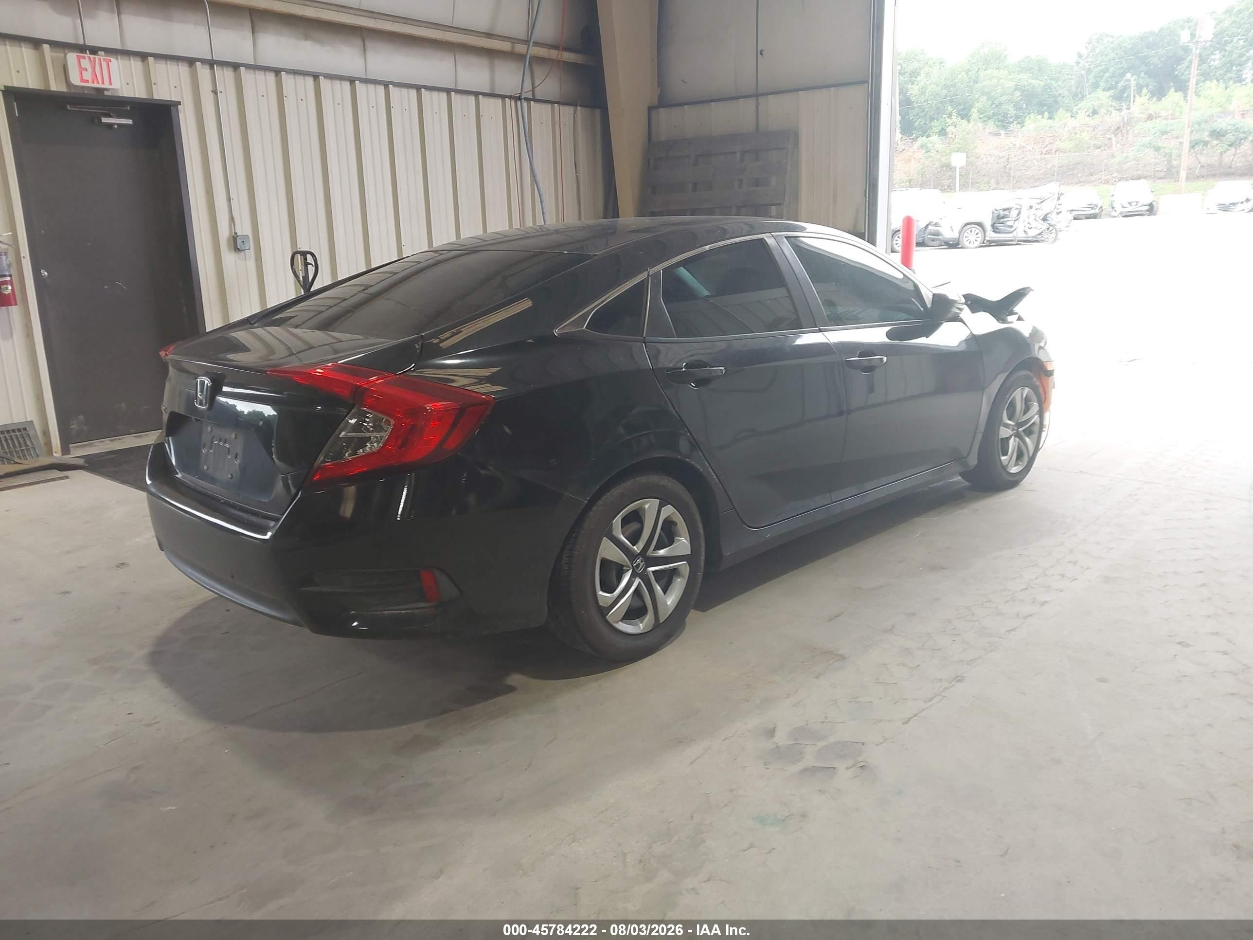 2016 Honda Civic Lx Black vin: 2HGFC2F58GH538906