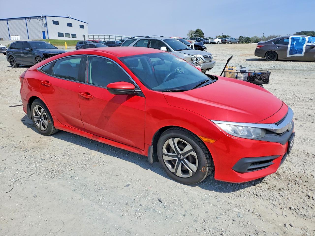 2018 Honda Civic Lx Red vin: 2HGFC2F58JH591452