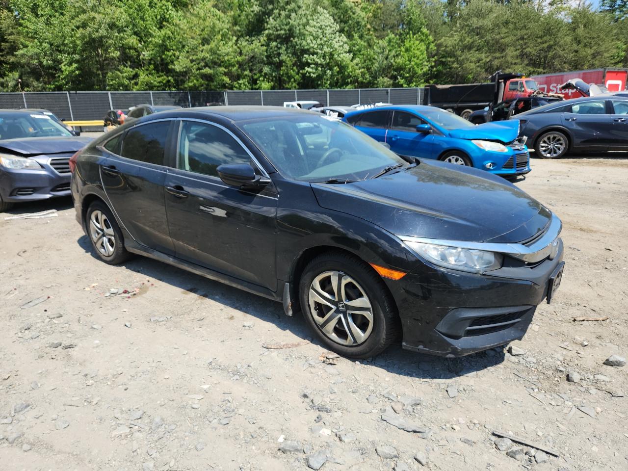 2016 Honda Civic Lx Black vin: 2HGFC2F59GH512332 Damage: Right Front Door, Dent(S) W/ Paint Dmg, 2 To 3 Inches