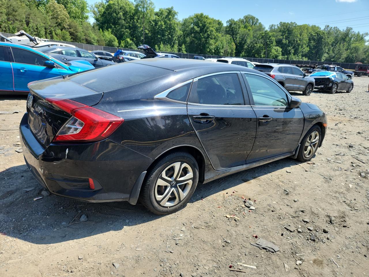 2016 Honda Civic Lx Black vin: 2HGFC2F59GH512332 Damage: Right Qtr Panel, Dent(S) W/ Paint Dmg, 3 To 4 Inches
