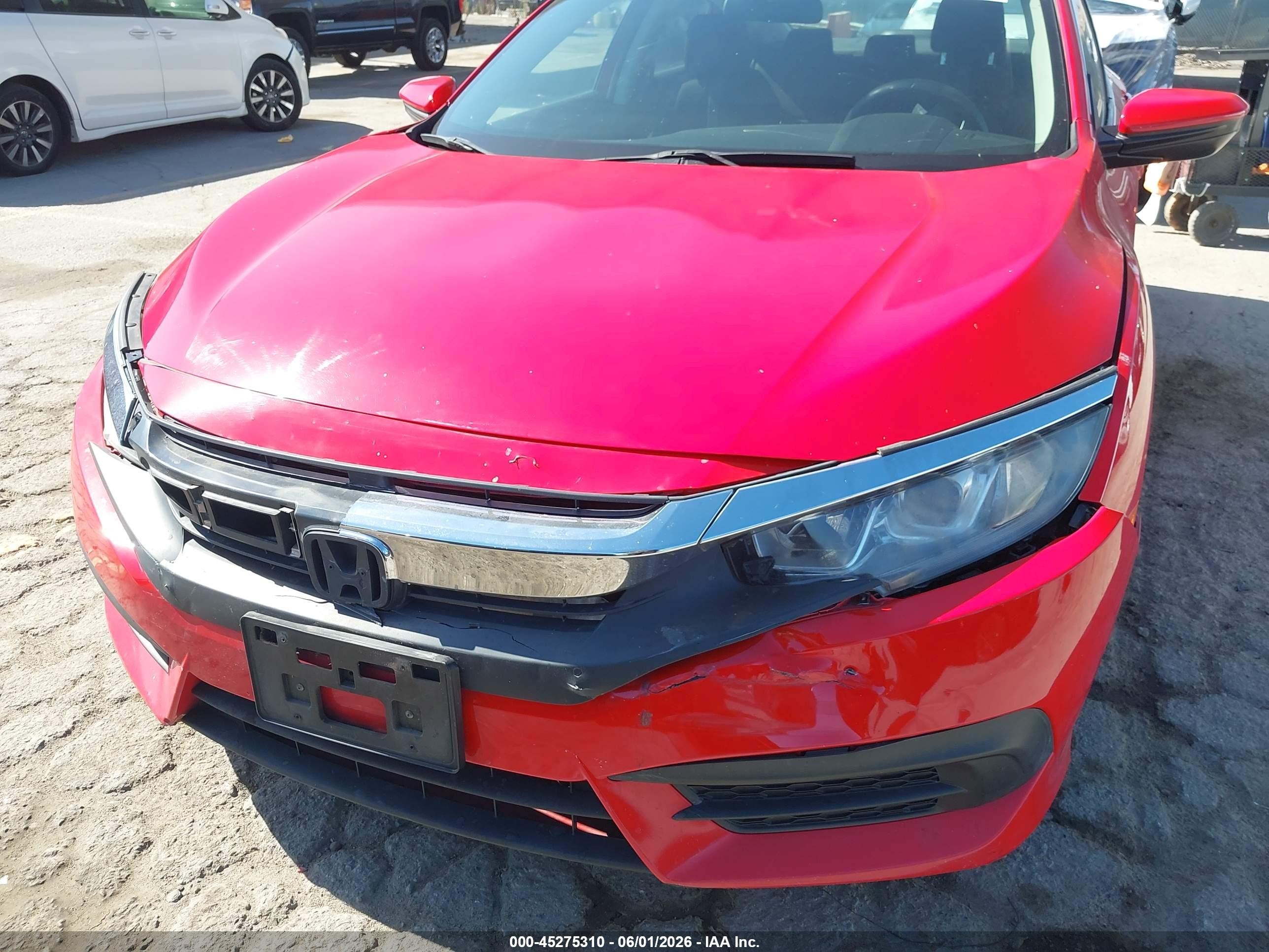 2016 Honda Civic Lx Red vin: 2HGFC2F59GH540776