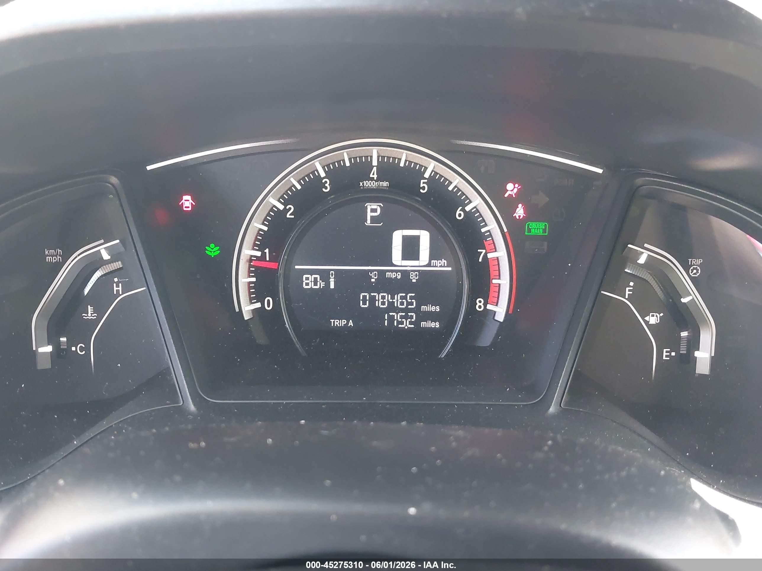 2016 Honda Civic Lx Red vin: 2HGFC2F59GH540776