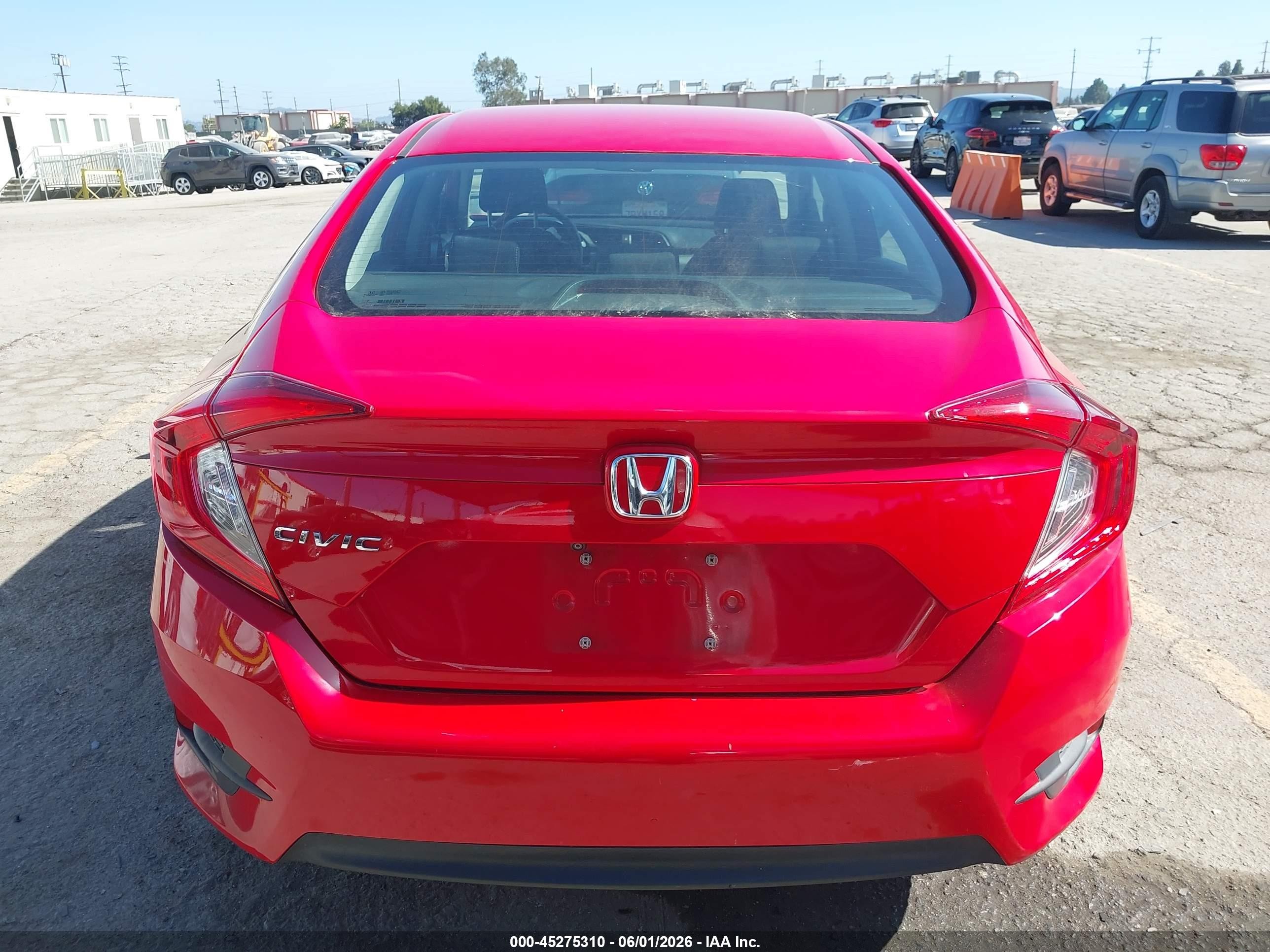 2016 Honda Civic Lx Red vin: 2HGFC2F59GH540776