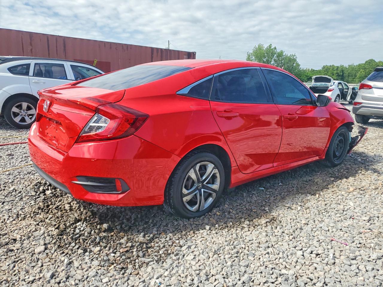 2017 Honda Civic Lx Red vin: 2HGFC2F59HH518813