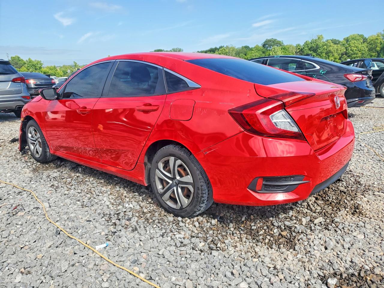 2017 Honda Civic Lx Red vin: 2HGFC2F59HH518813