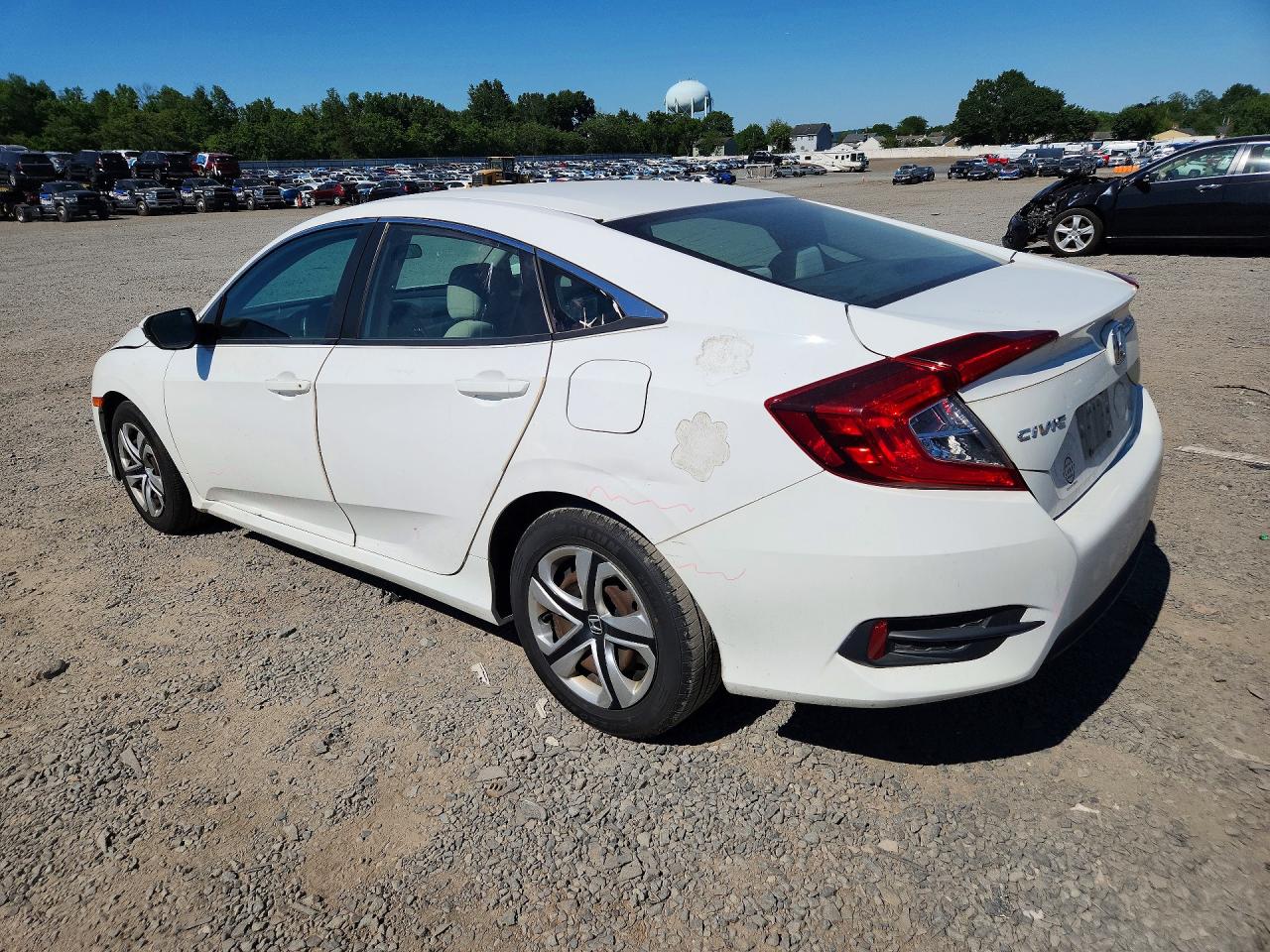 2017 Honda Civic Lx White vin: 2HGFC2F59HH565128