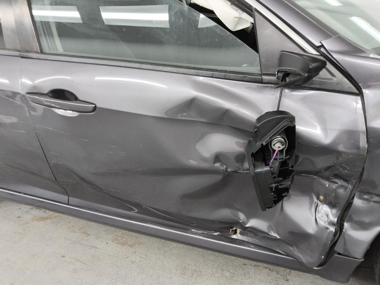 2018 Honda Civic Lx Gray vin: 2HGFC2F59JH587622 Damage: Right Front Door, Dent(S) W/ Paint Dmg, > 12 Inches