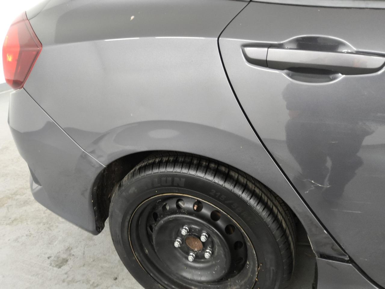 2018 Honda Civic Lx Gray vin: 2HGFC2F59JH587622 Damage: Right Qtr Panel, Dent(S) W/ Paint Dmg, 2 To 3 Inches