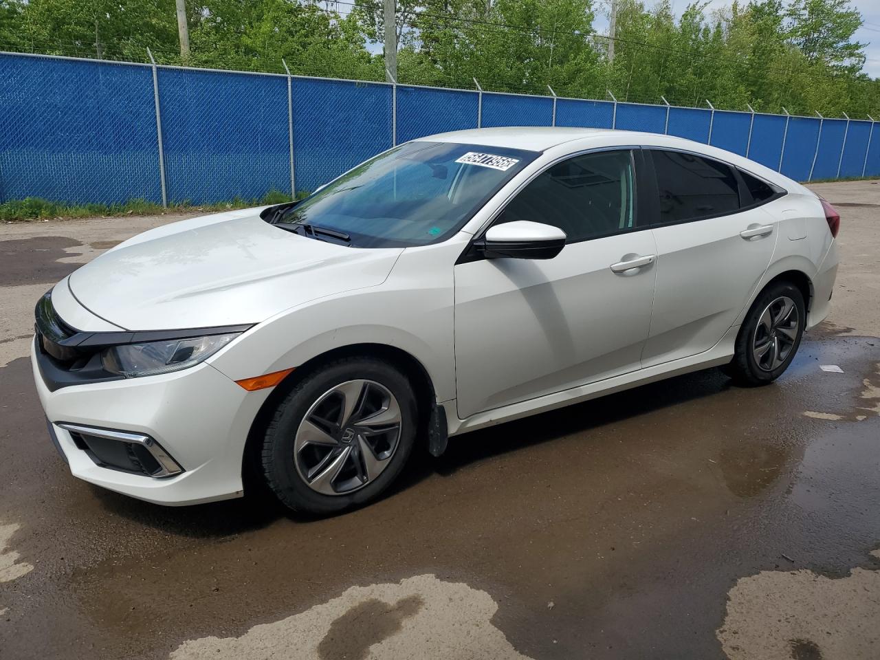 2021 Honda Civic Lx White vin: 2HGFC2F59MH017107 Damage: Left Rocker Panel, Chipped, 3