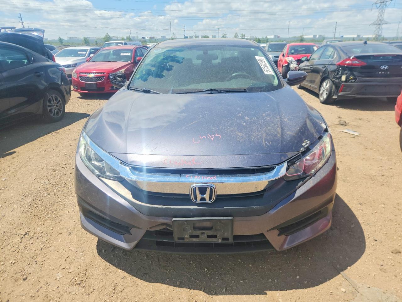 2016 Honda Civic Lx Gray vin: 2HGFC2F5XGH507270