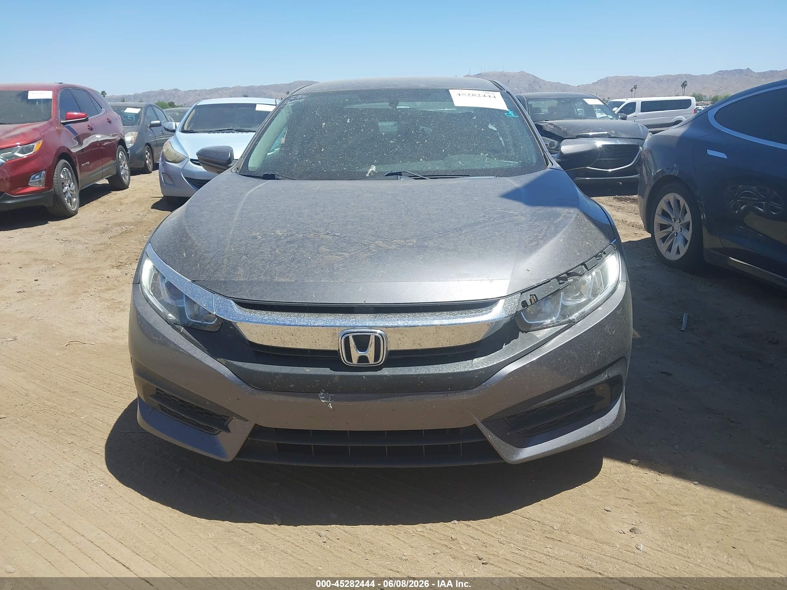 2016 Honda Civic Lx Gray vin: 2HGFC2F5XGH556615