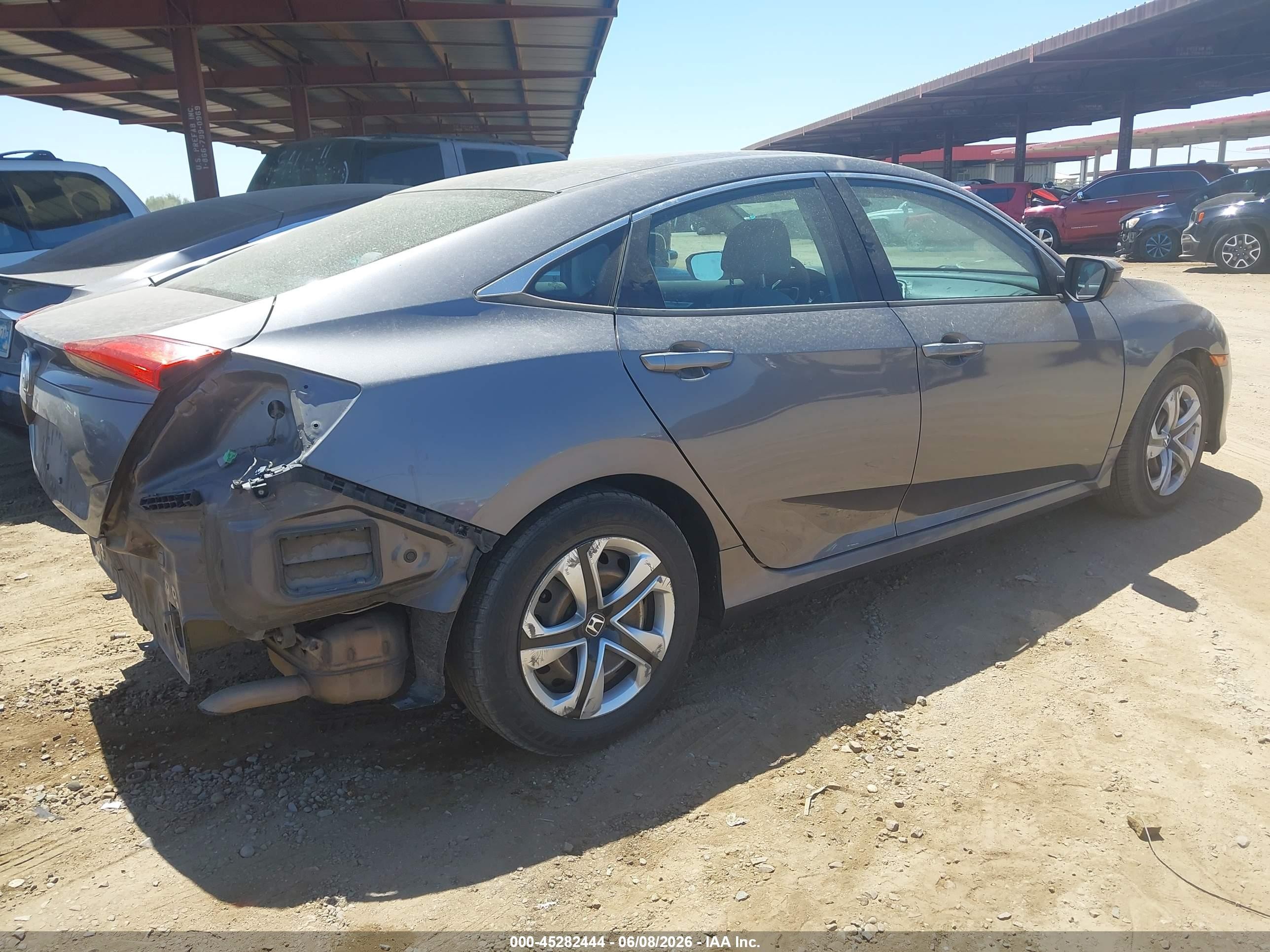 2016 Honda Civic Lx Gray vin: 2HGFC2F5XGH556615
