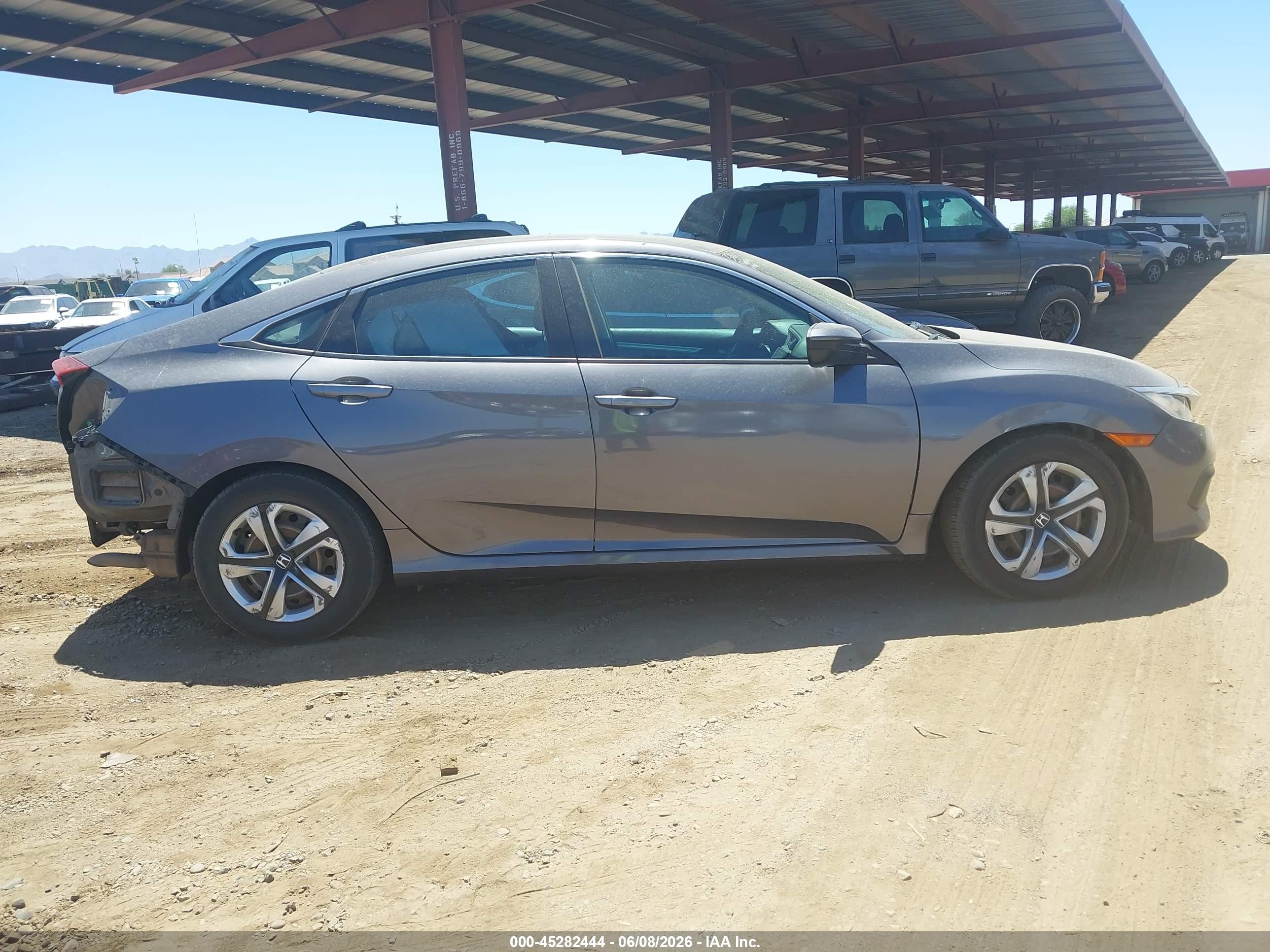 2016 Honda Civic Lx Gray vin: 2HGFC2F5XGH556615